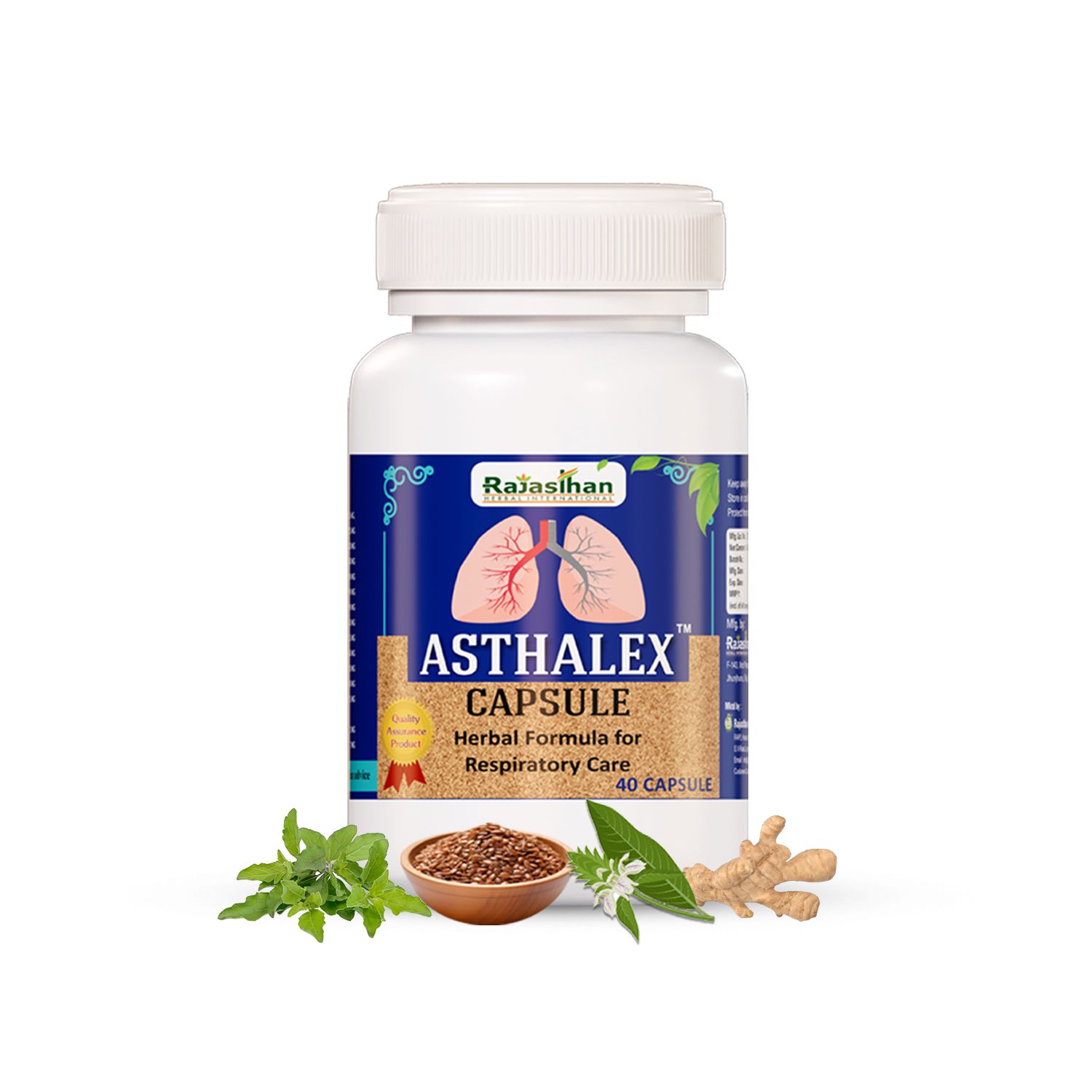 Rajasthan Aushdhalaya Asthalex Capsule Useful For Respiratory Care Pack 1(40 Capsule)