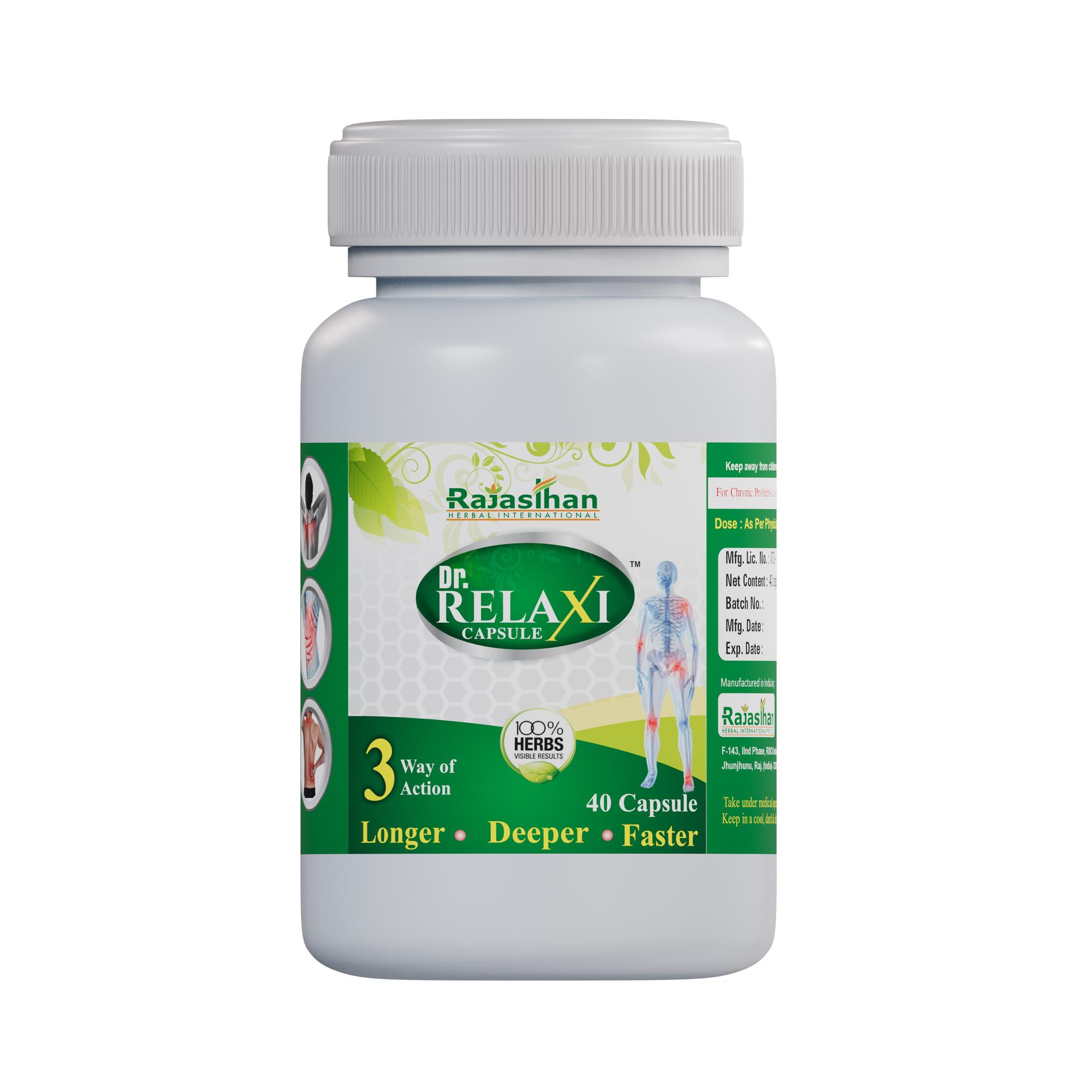 Dr. Relaxi Rajasthan Herbal Dr Relaxi 40 Capsule (PACK Of 1)