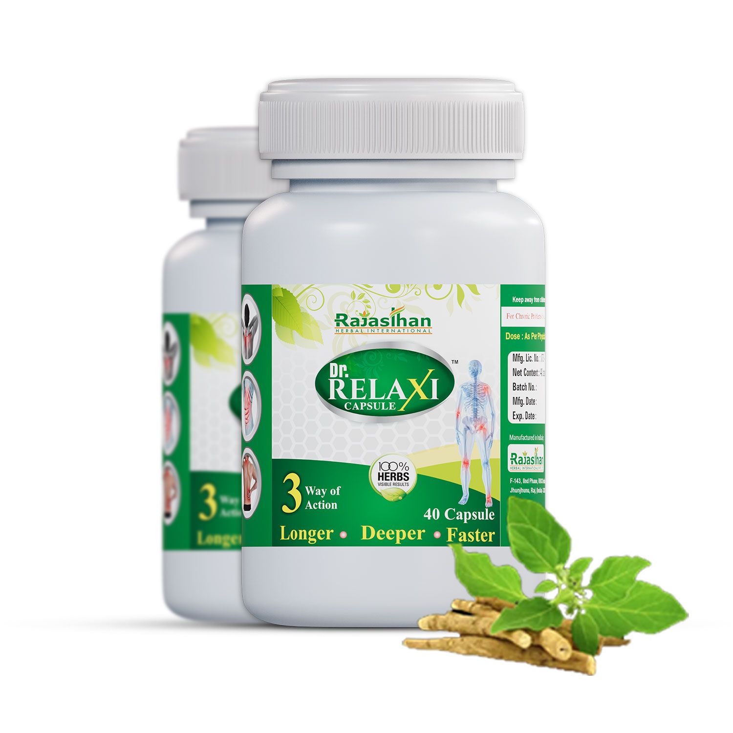 Dr. Relaxi Rajasthan Herbal Dr Relaxi 40 Capsule (PACK Of 2)