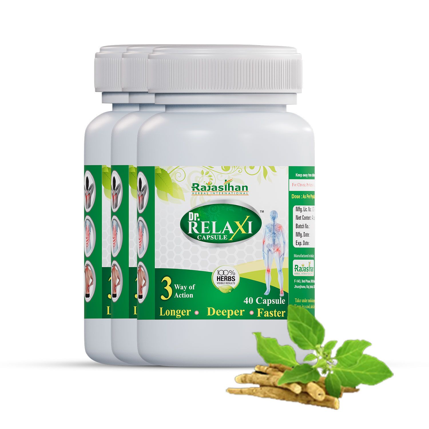 Dr. Relaxi Rajasthan Herbal Dr Relaxi 40 Capsule (PACK Of 3)