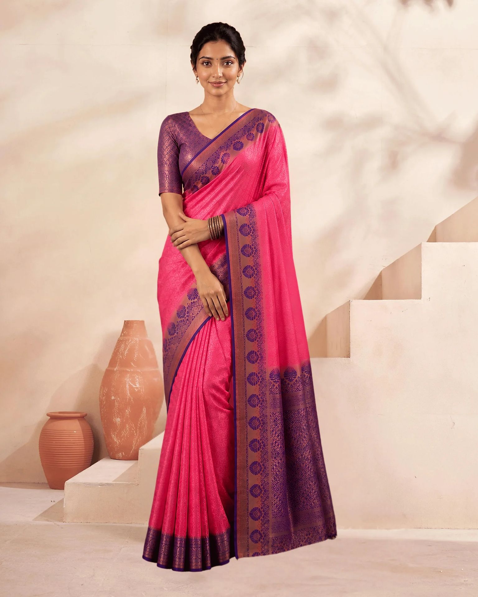 Berry Plum – Kubera Soft Silk Saree
