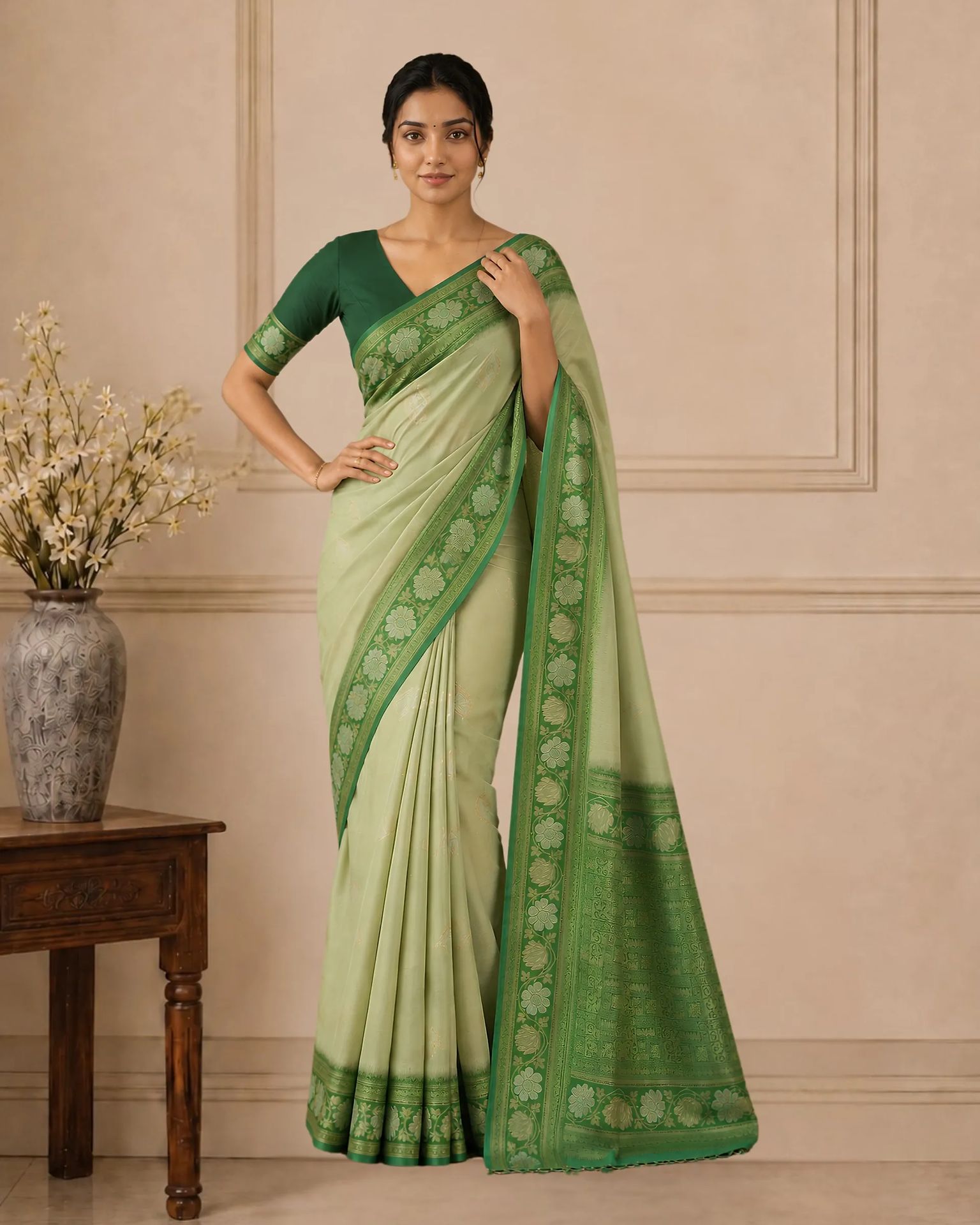 Harita Butta Saree