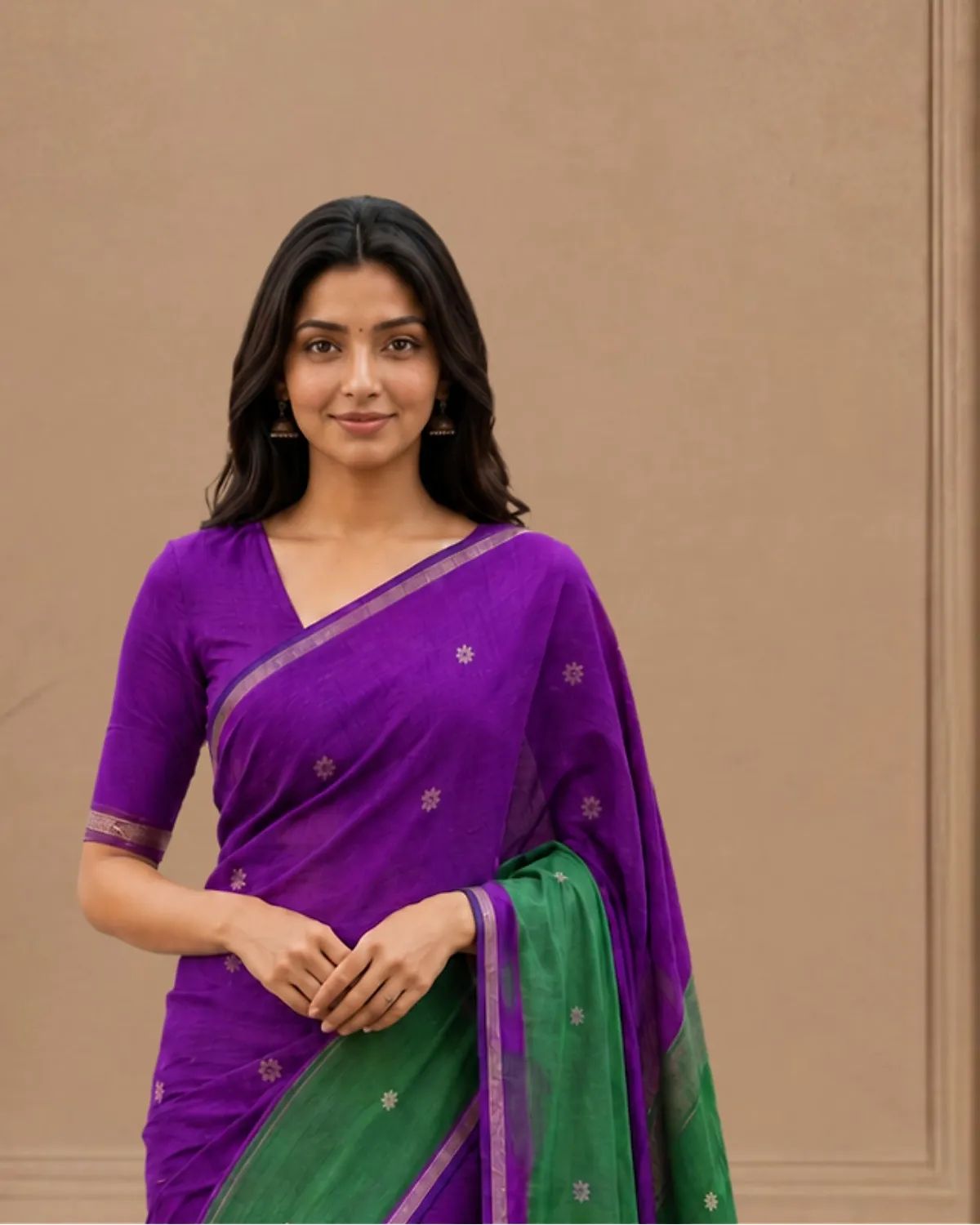 Jamuni Green Handloom Saree image 2
