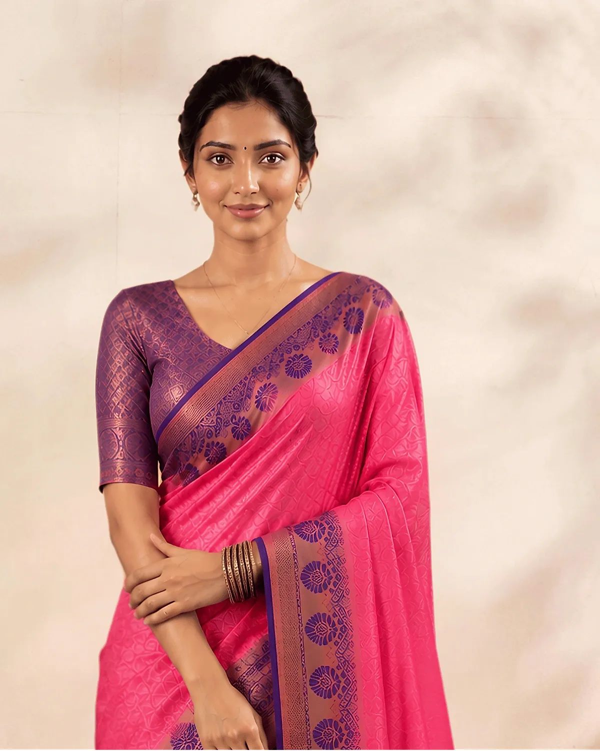 Berry Plum – Kubera Soft Silk Saree image 2