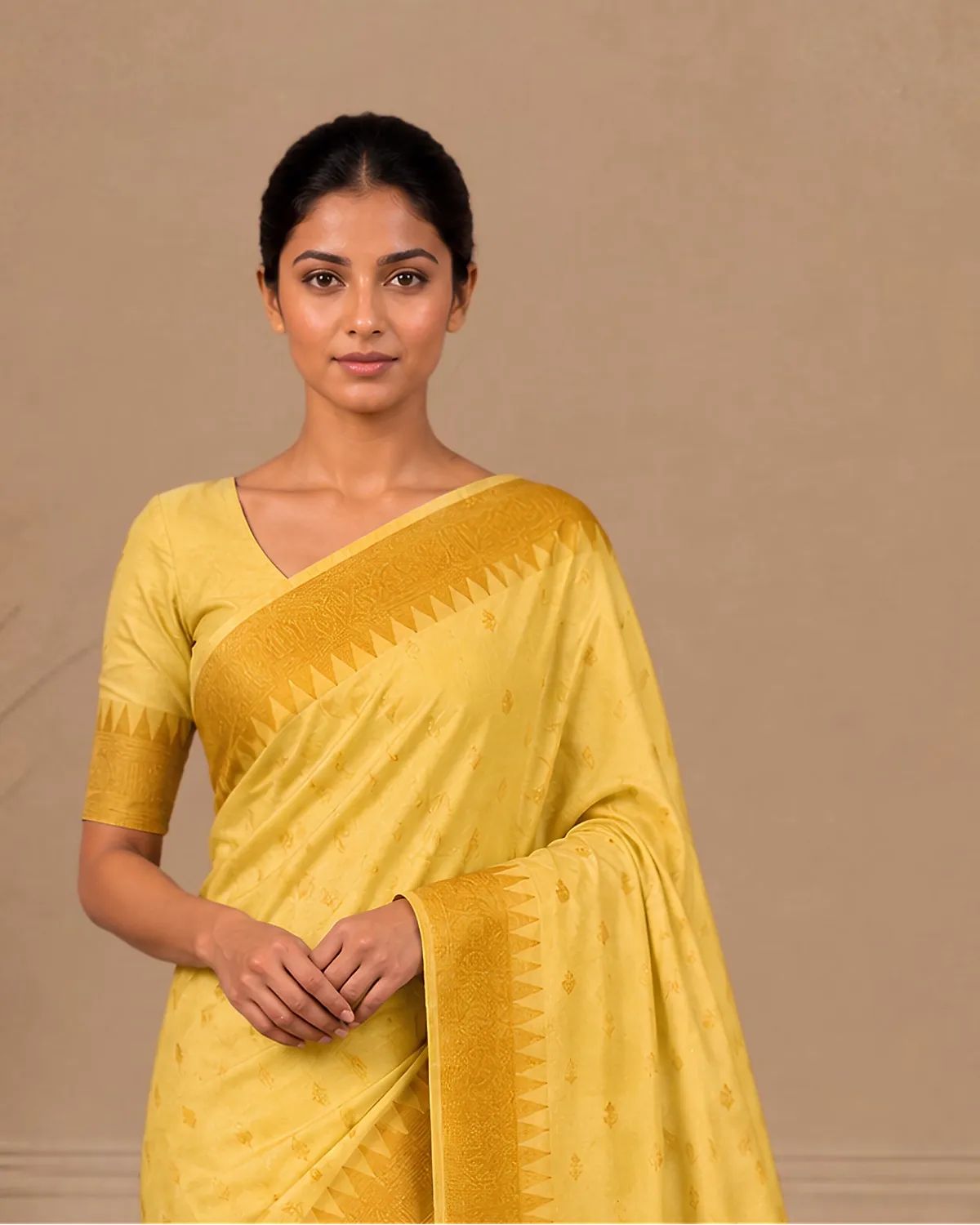 Haldi Yellow Handloom Saree image 2