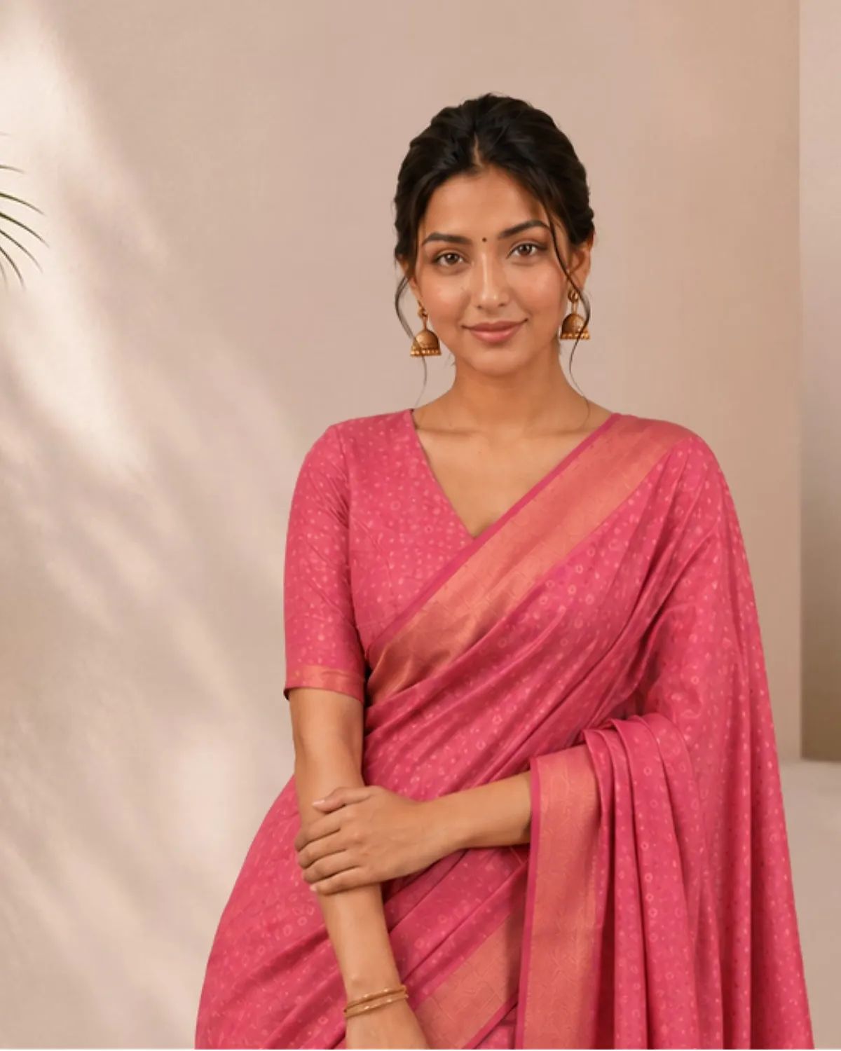 Gulabi Madhavi Silk Saree image 2