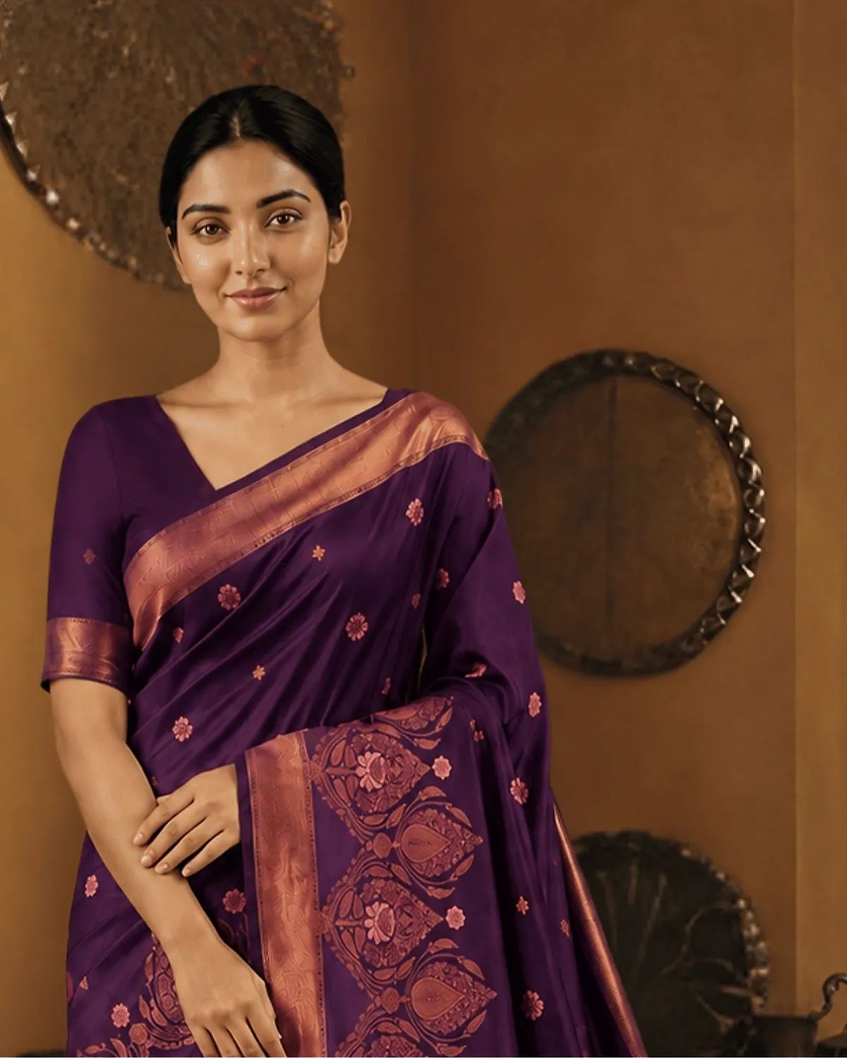 Violet Amara Soft Silk Saree image 2