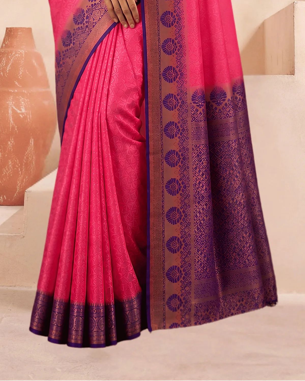 Berry Plum – Kubera Soft Silk Saree image 3