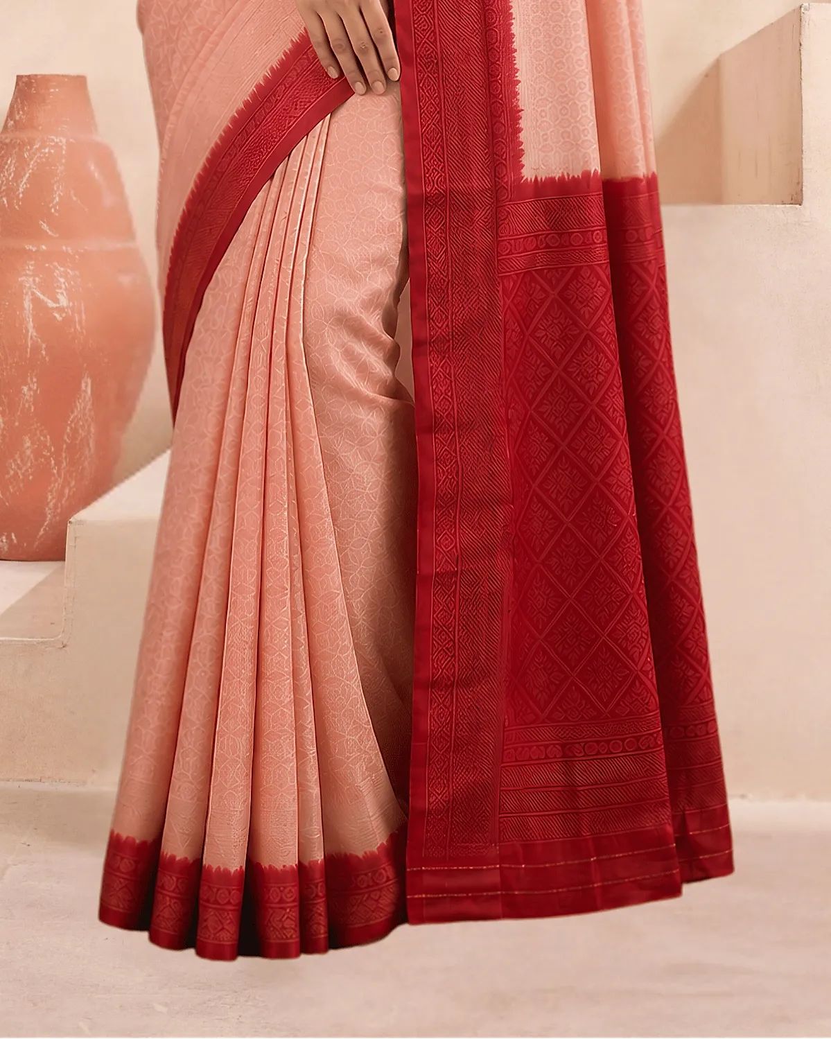 Peachwine – Kubera Soft Silk Saree image 3