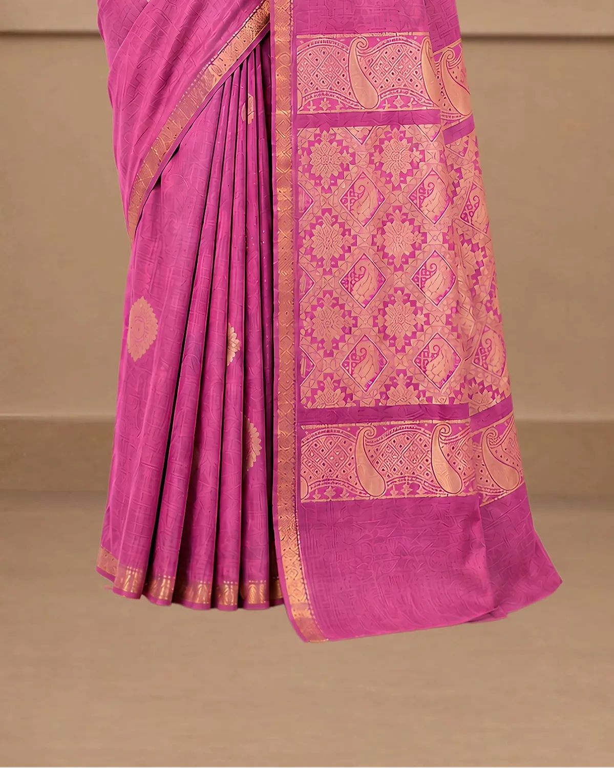 Gulabi Pink Handloom Saree image 3