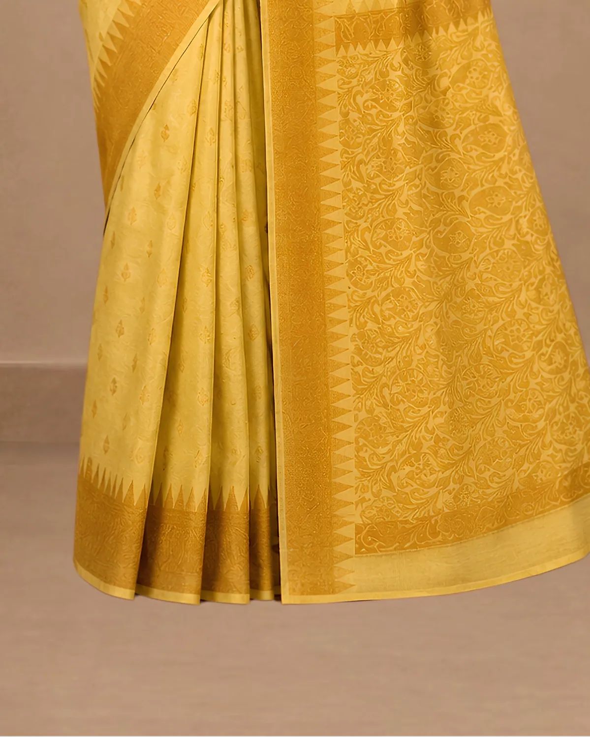 Haldi Yellow Handloom Saree image 3