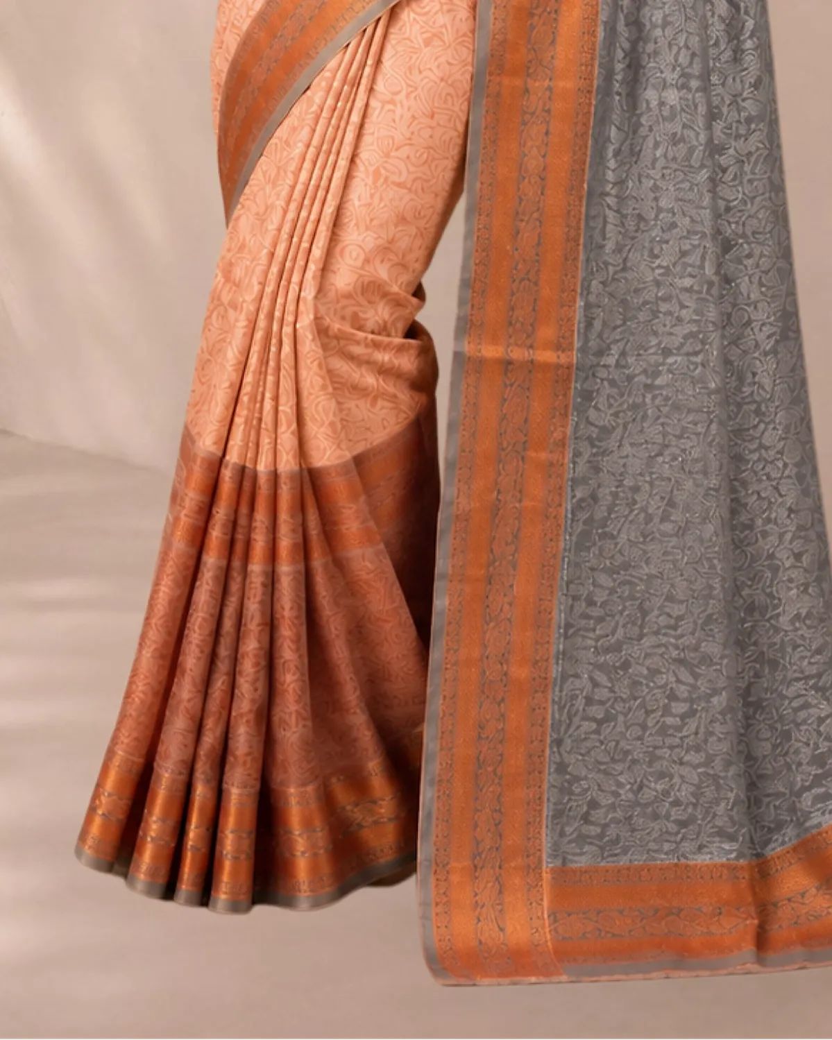 Peach Anvika Silk Saree image 3
