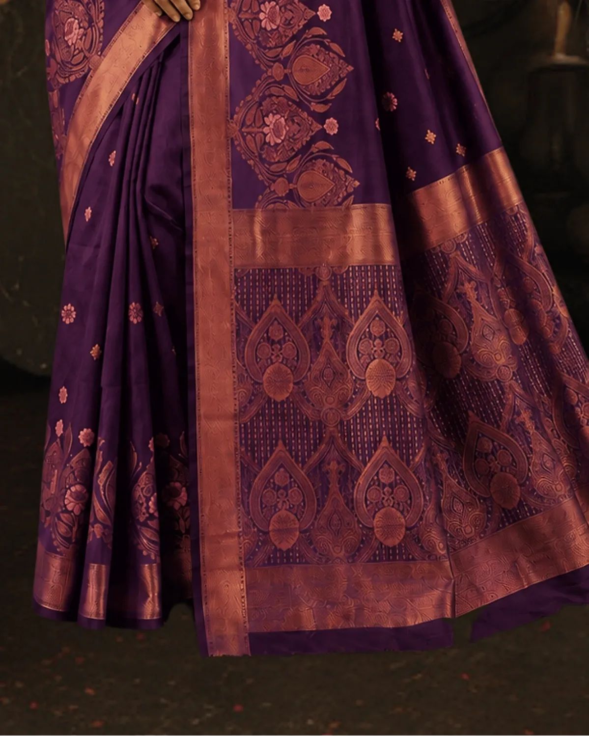 Violet Amara Soft Silk Saree image 3