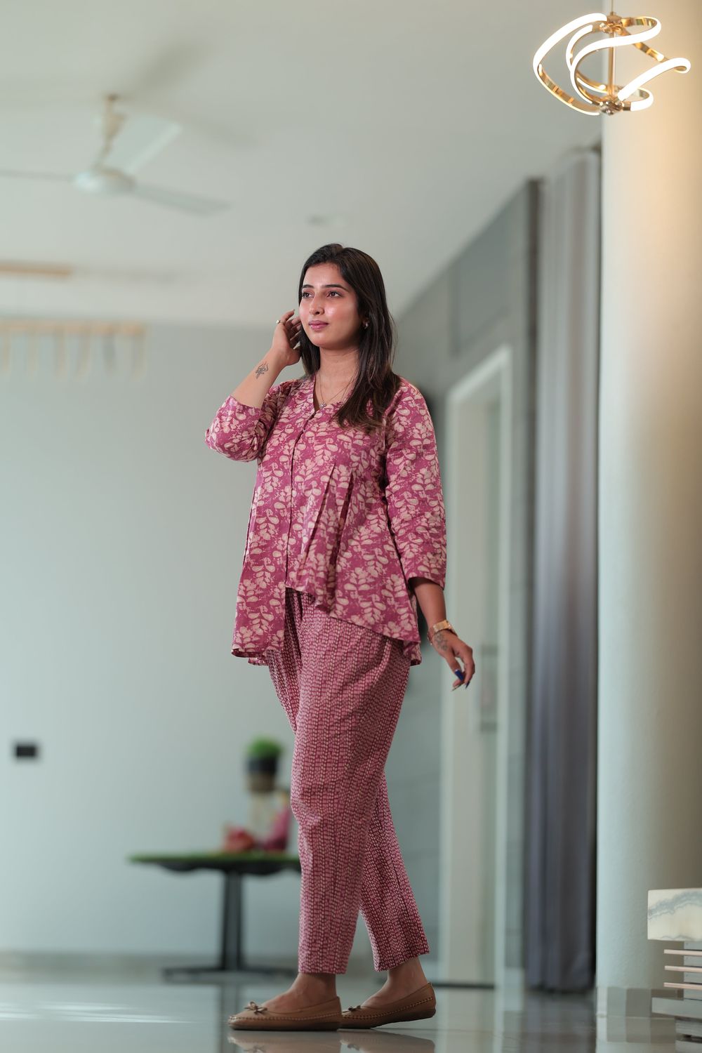 Amber Pleated Cotton Co-ord Set image 4