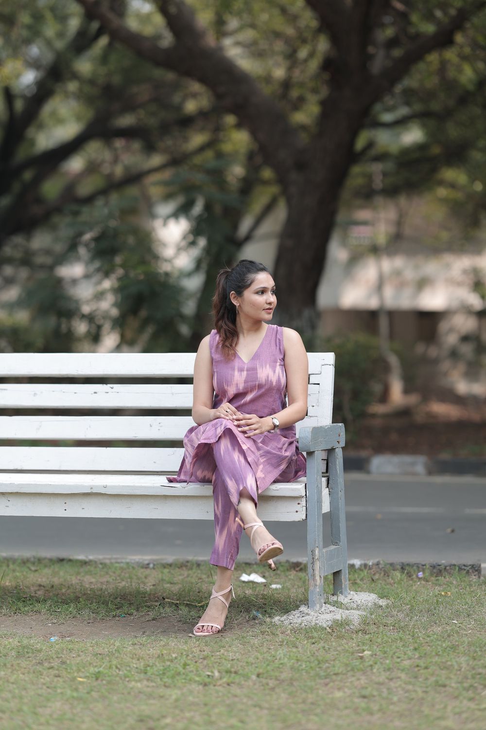 Swaraa Ikkat Cotton Kurta Co-ord Set