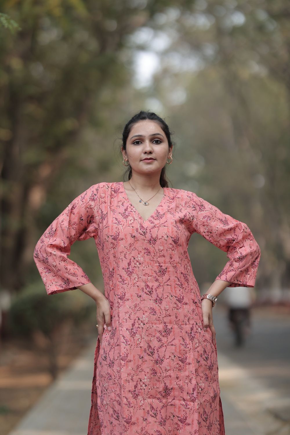 Anya Modal Chanderi Foil Print Kurta Co-ord Set image 2