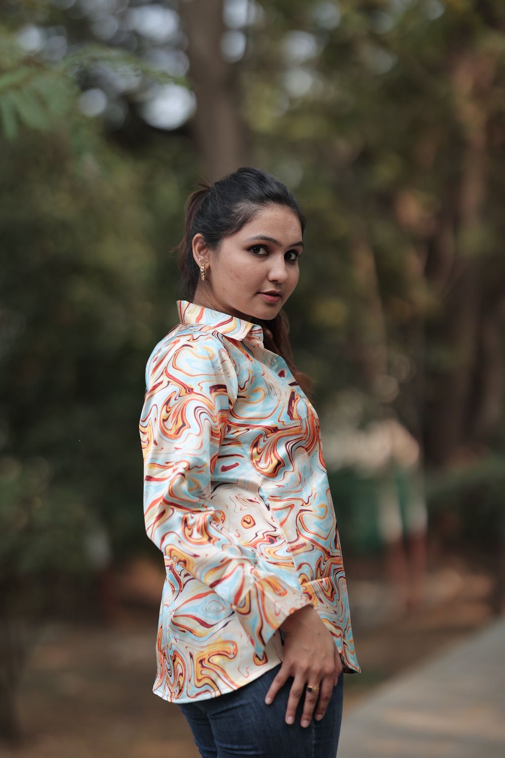 Sania Modal Satin Shirt image 3