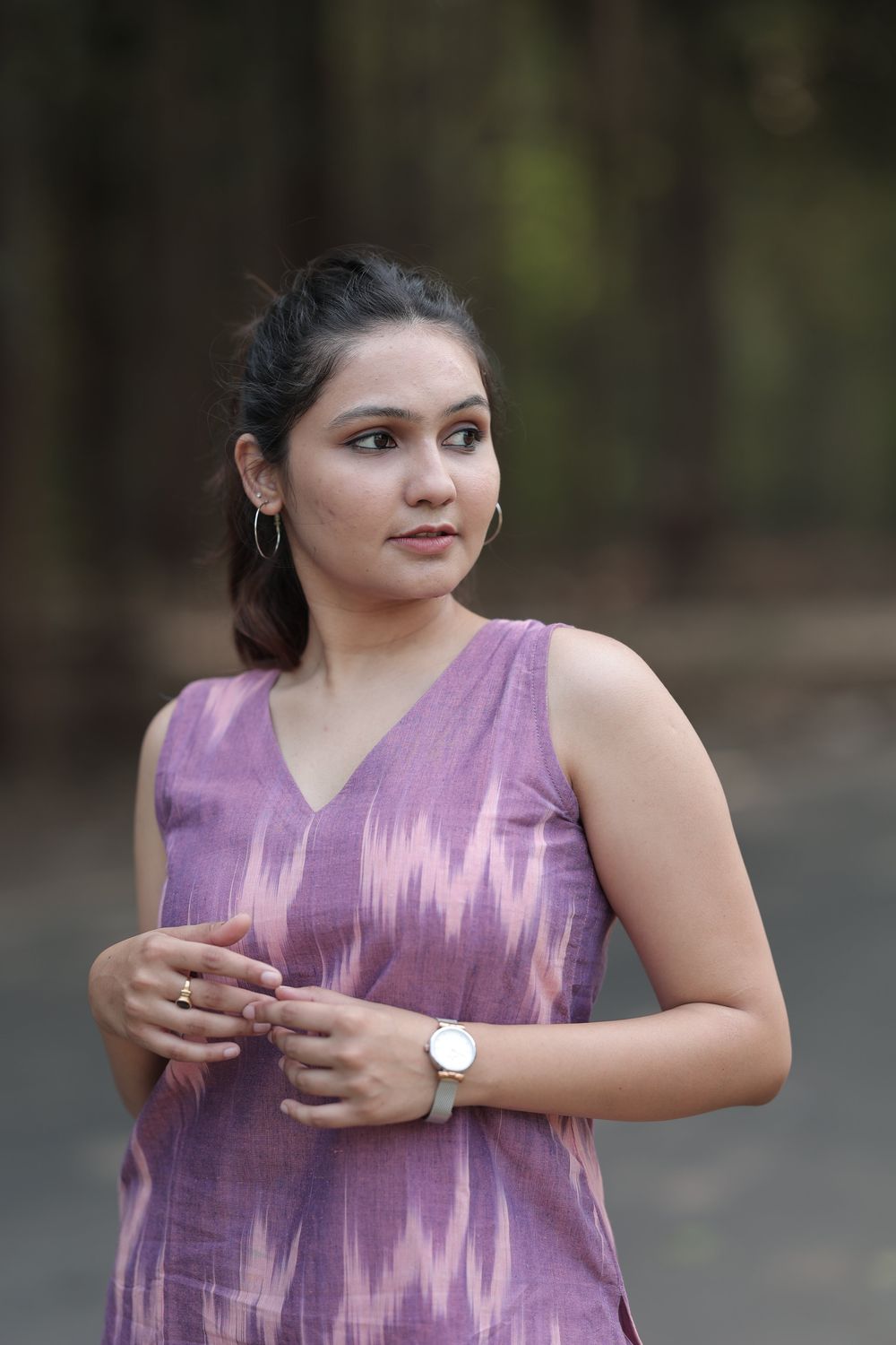 Swaraa Ikkat Cotton Kurta Co-ord Set image 5