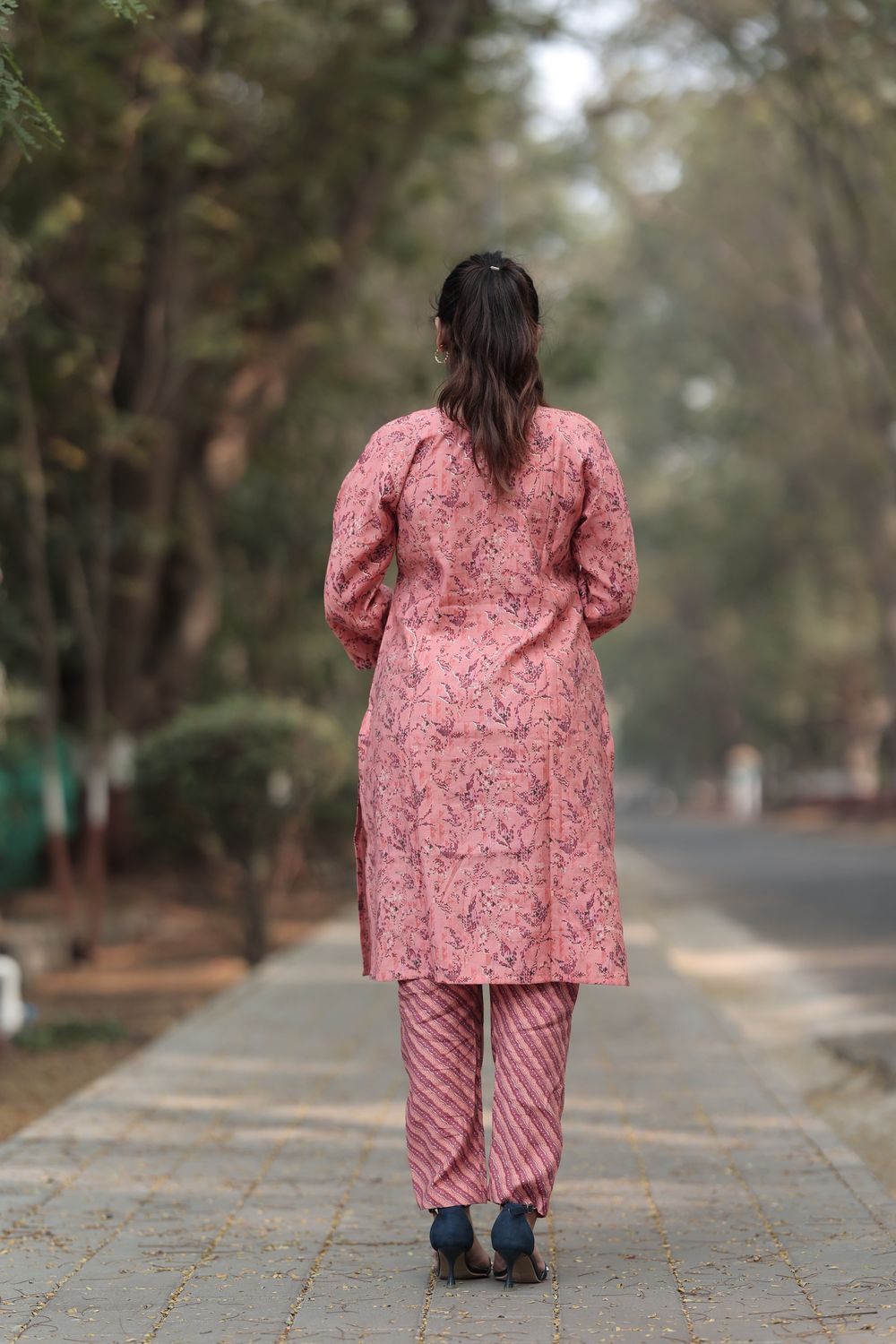 Anya Modal Chanderi Foil Print Kurta Co-ord Set image 9