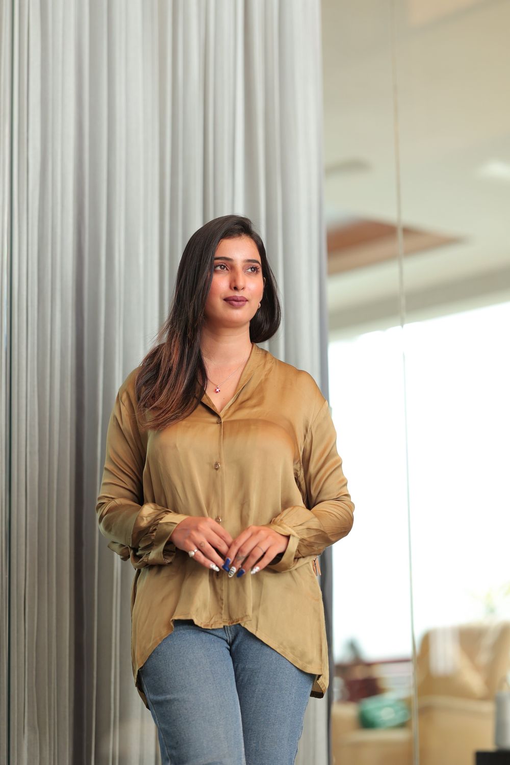 Anika Modal Satin Shirt image 7