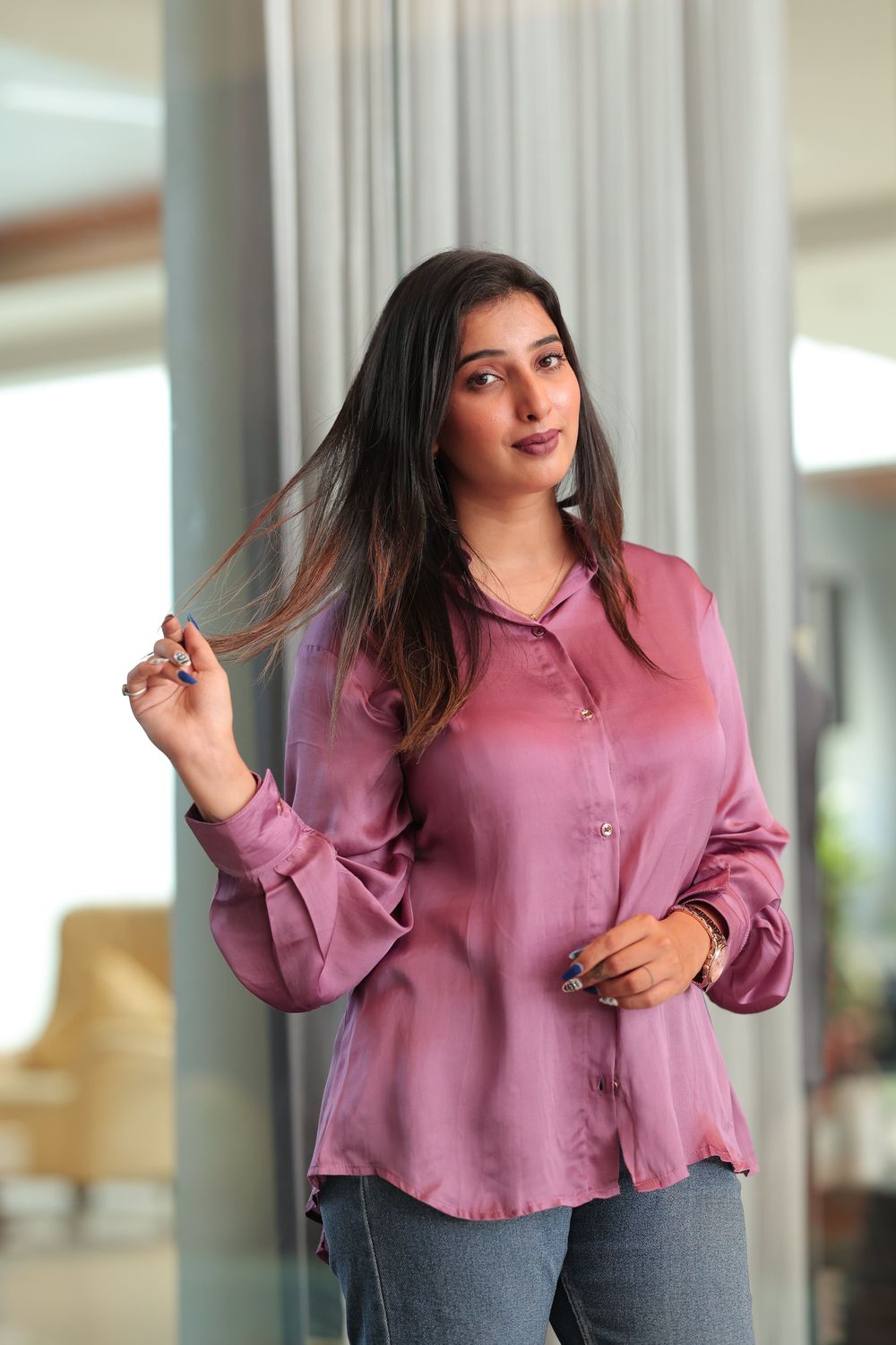 Alisha Modal Satin Shirt image 9