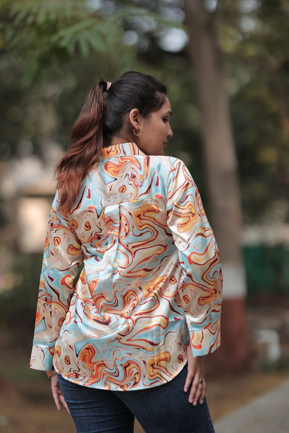 Sania Modal Satin Shirt image 5