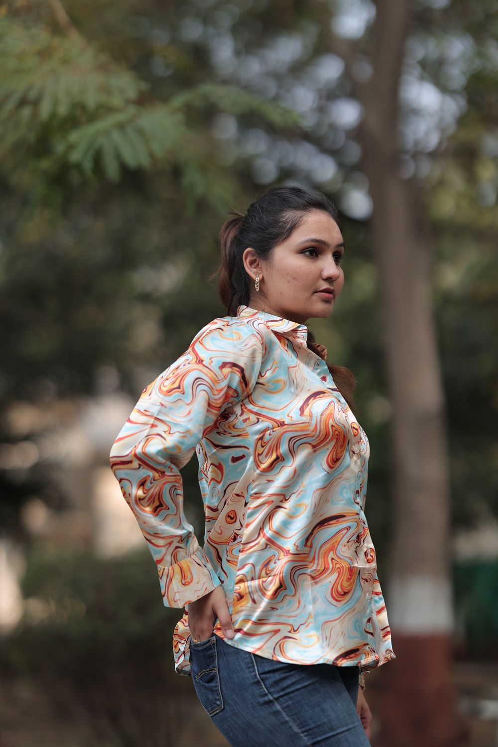 Sania Modal Satin Shirt image 7