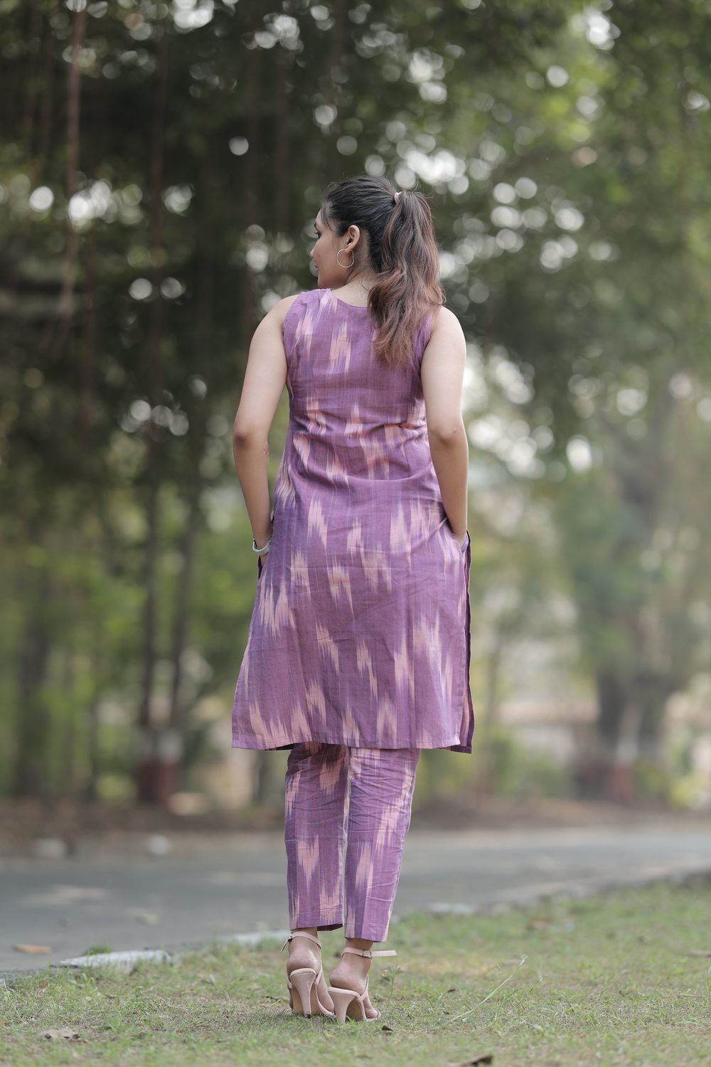 Swaraa Ikkat Cotton Kurta Co-ord Set image 6