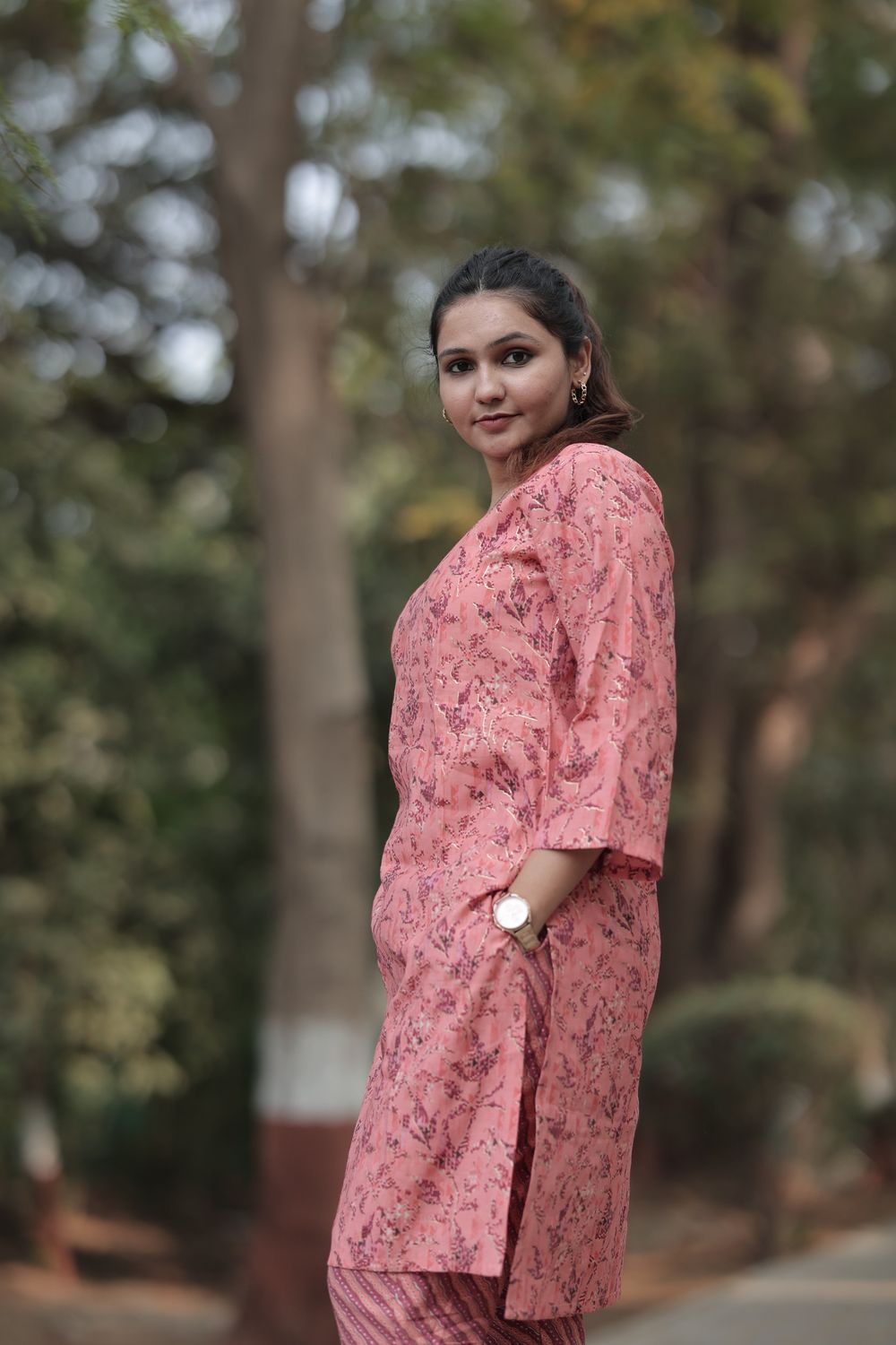Anya Modal Chanderi Foil Print Kurta Co-ord Set image 6