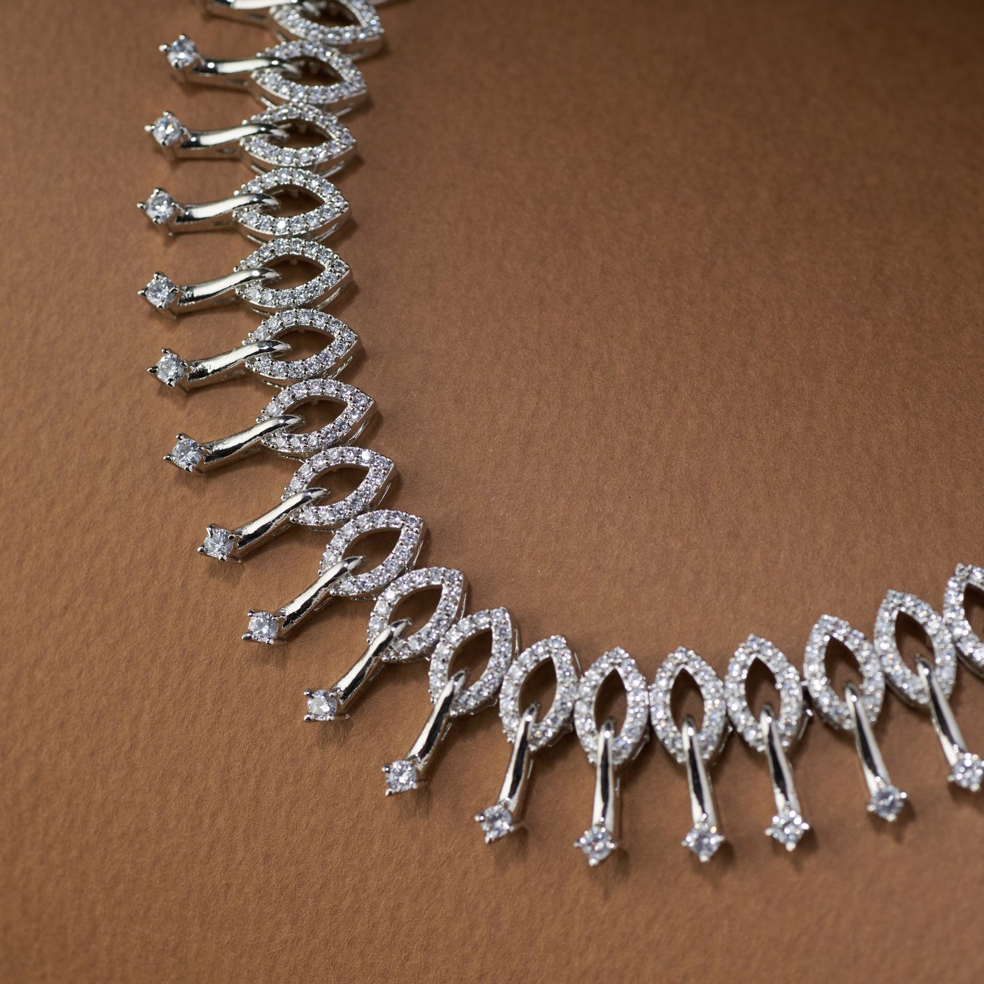 Elegant American Diamond Necklace Set With Earrings | Celestia By Tilloma™ image 3