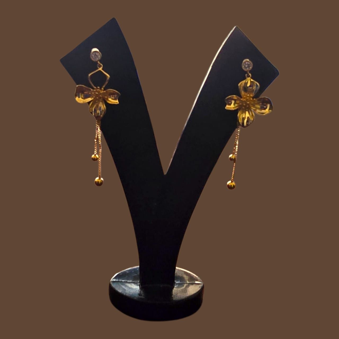 Tilloma™ Golden Blossom Anti-tarnish Waterproof Floral Drop Earrings image 3