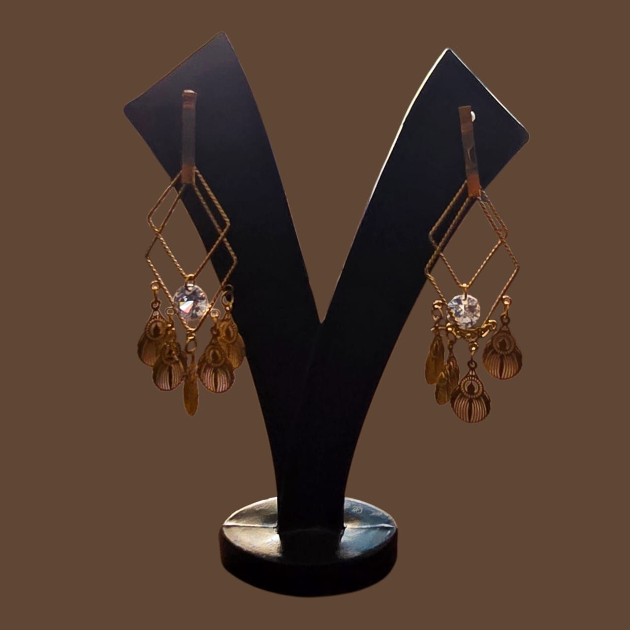Tilloma™ Celeste White Crystal Geometric Dangle Earrings – Anti Tarnish & Waterproof image 4