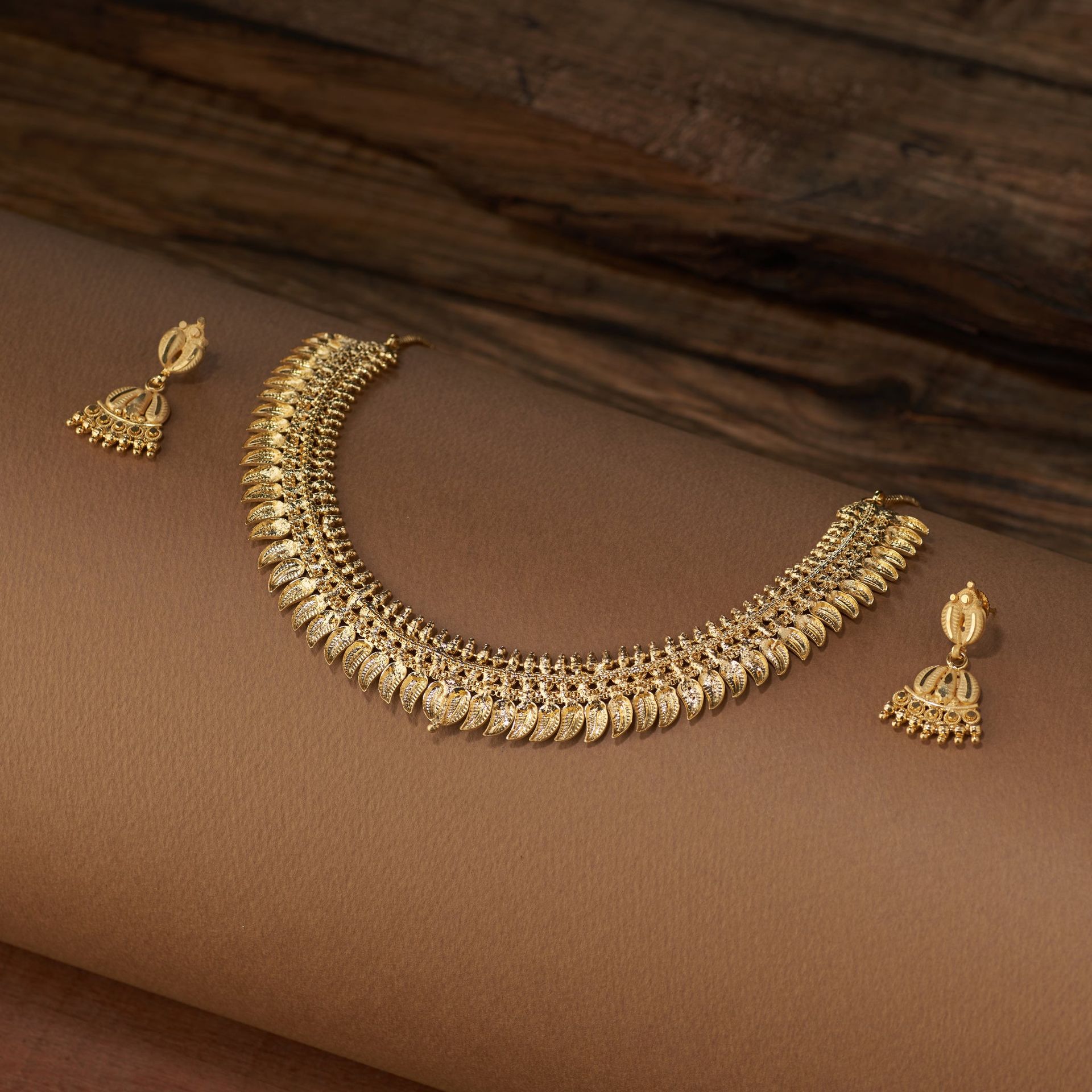 Gold Forming Necklace Set | Kumarika By Tilloma