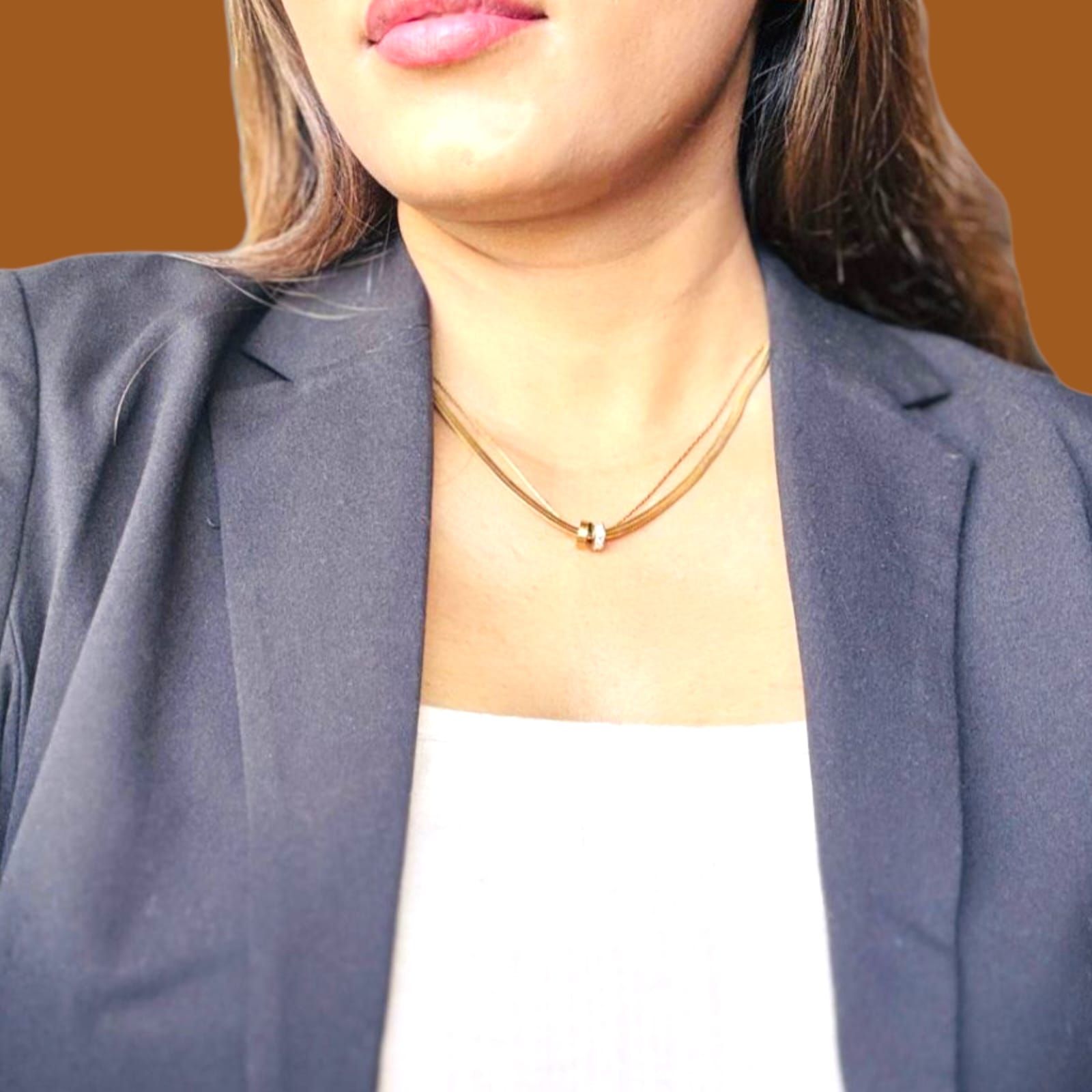 Dual Layer Sleek Anti-tarnish Chain | Office Wear Essential