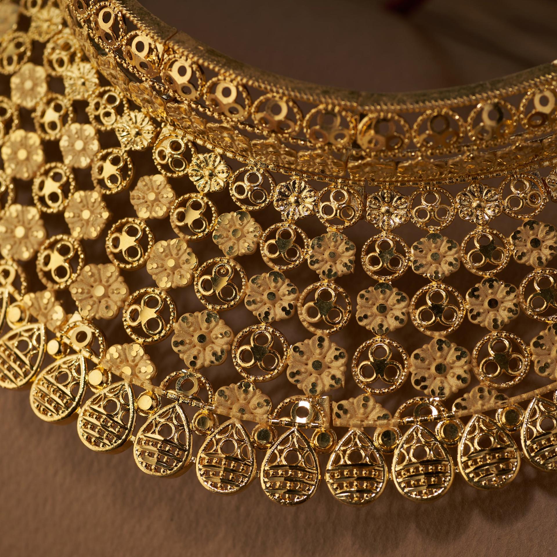 Gold Choker Necklace - Forming Jewellery | Divyashri By Tilloma image 2