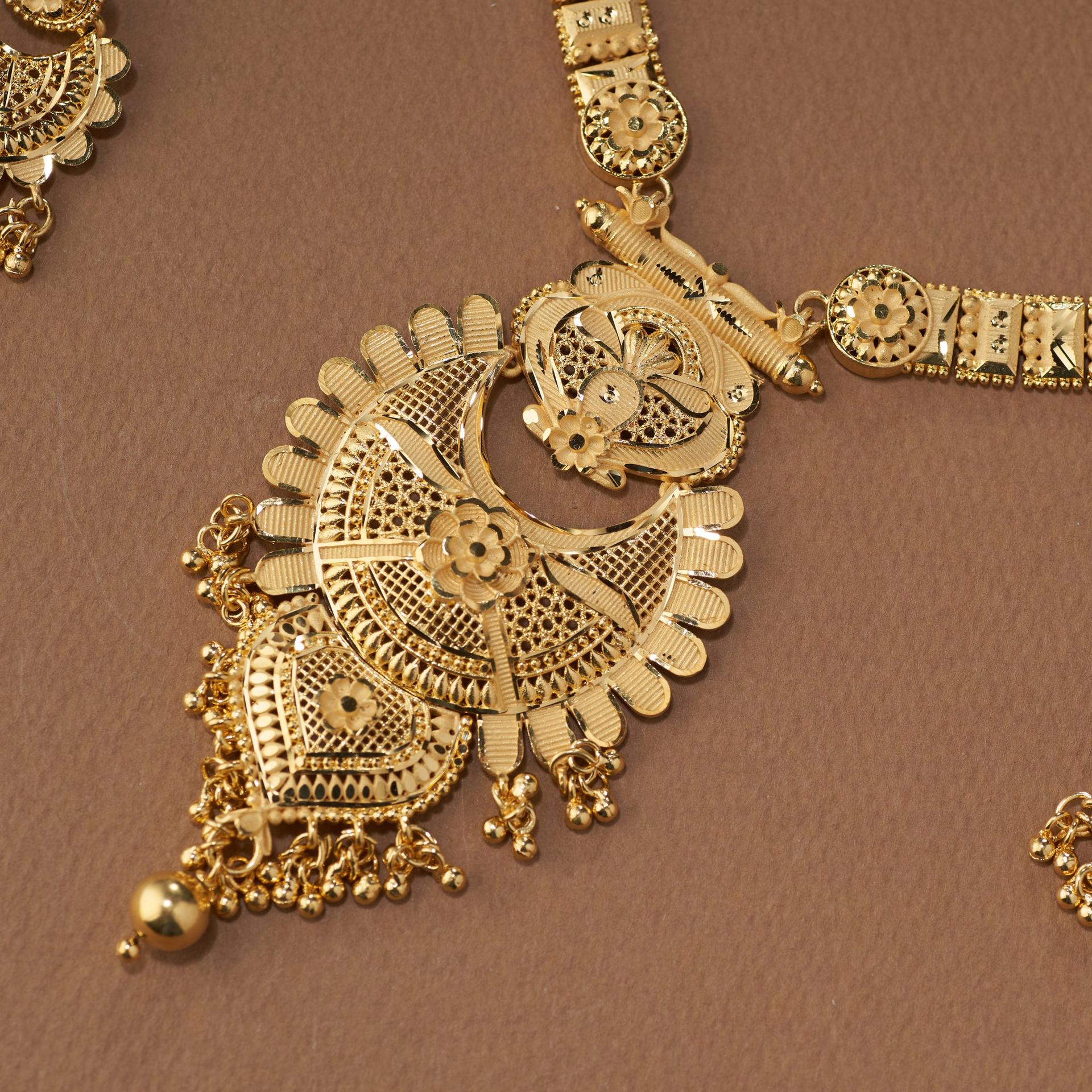 Gold Replica Rani Har Necklace Set | Rumika By Tilloma image 2