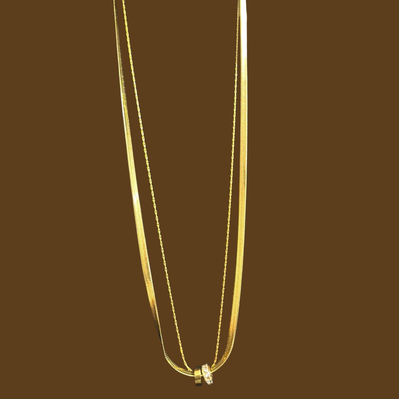 Dual Layer Sleek Anti-tarnish Chain | Office Wear Essential image 3