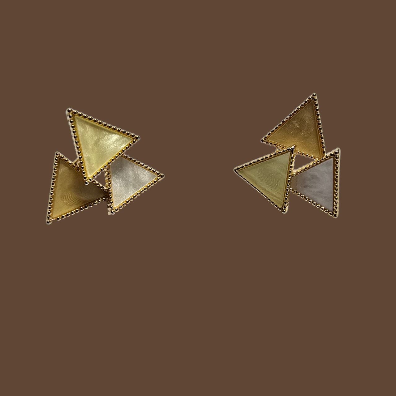 Floral & Geometric Anti-tarnish Earrings Combo (SET Of 2 Pairs) image 5