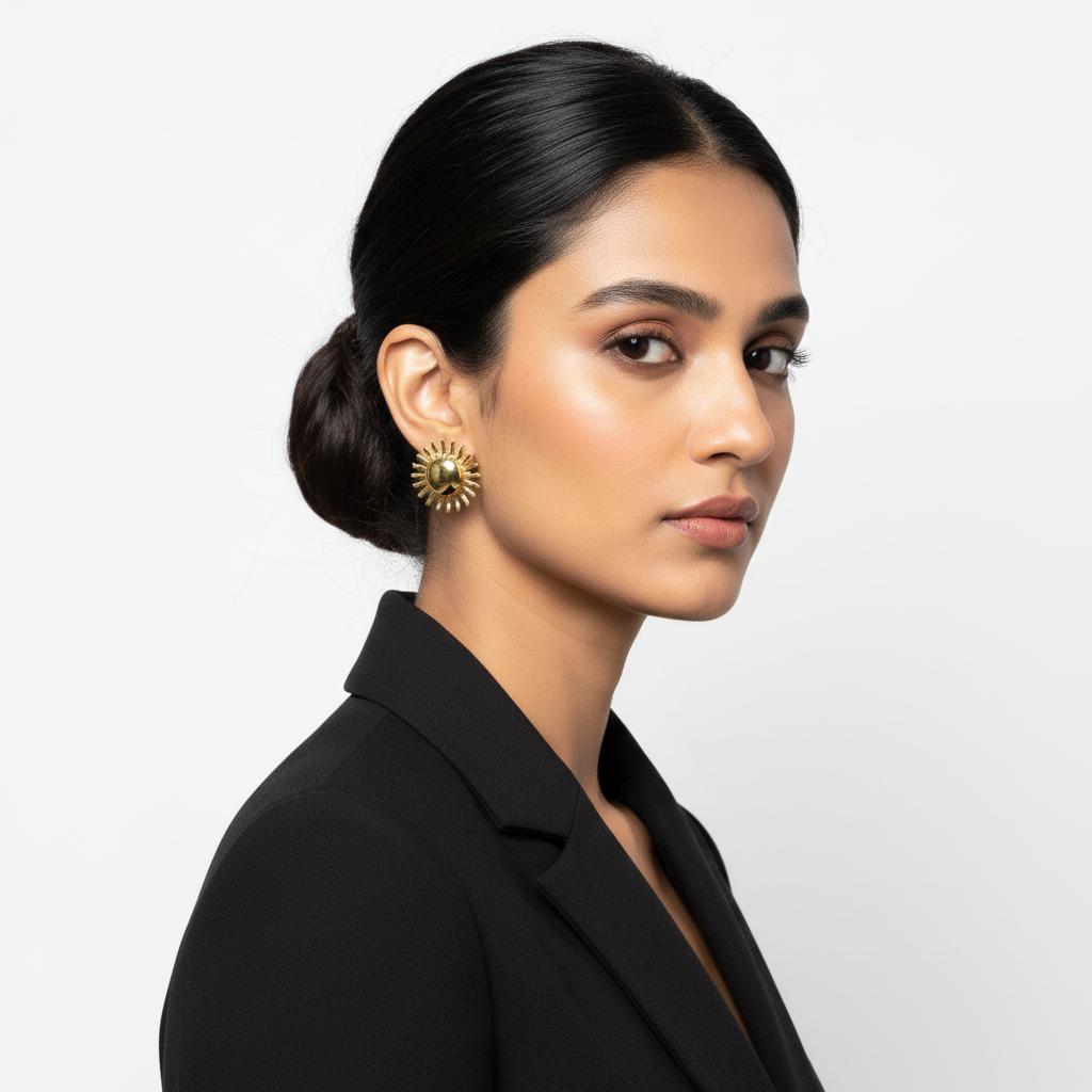 Celestial & Geometric Anti-tarnish Earring Set - Set Of 2