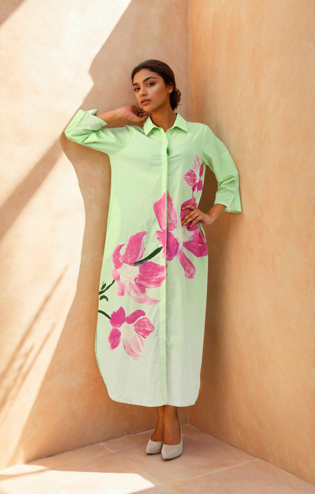 Bloom Trail Shirt Dress