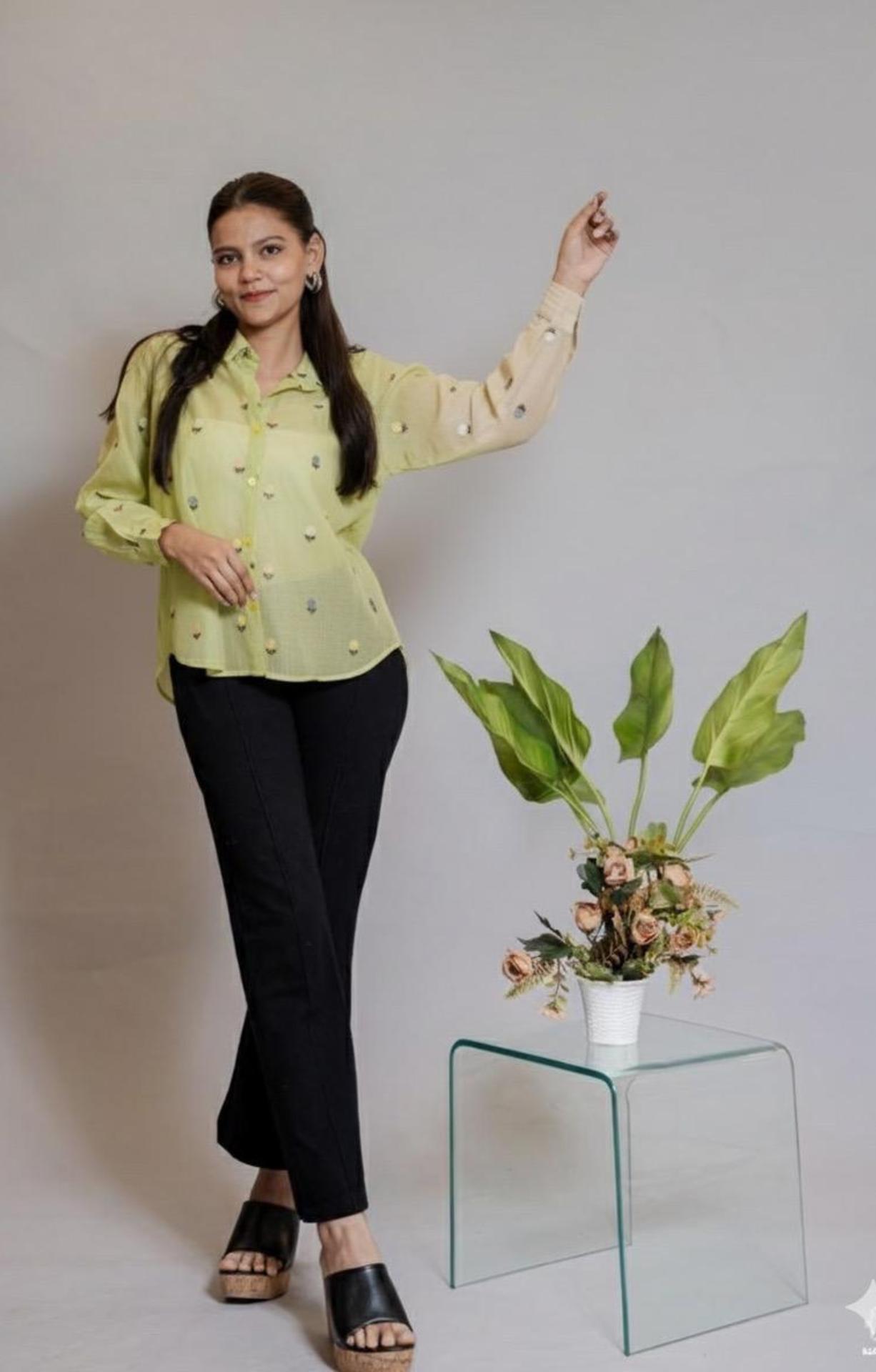 Meadow Shirt - Lime Green