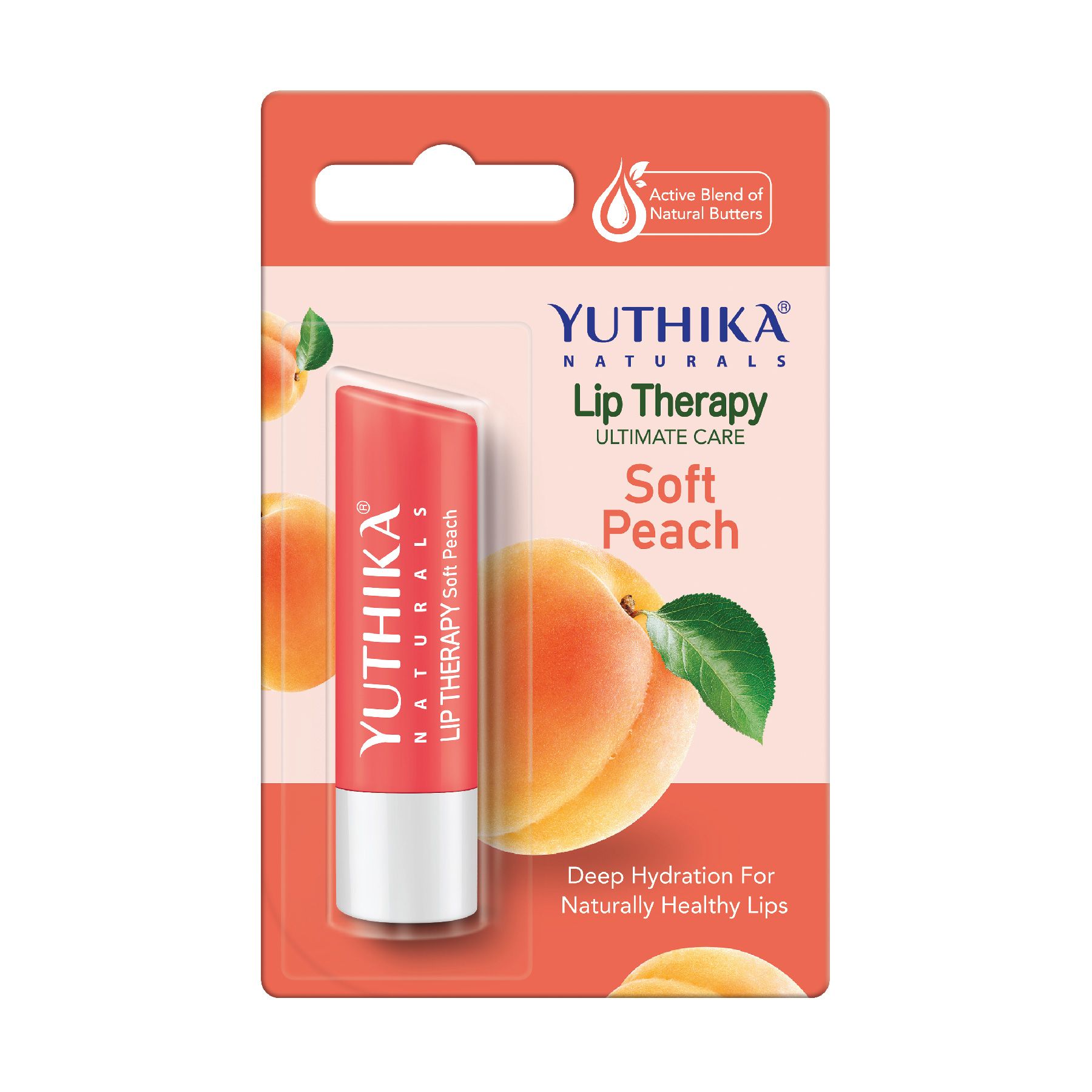 Yuthika Moisturizing Lip Balm – Soft Peach 4.8G | Repairs Dry, Damaged Lips With Natural Oils | Hydrated & Smooth Lips | Glossy Finish