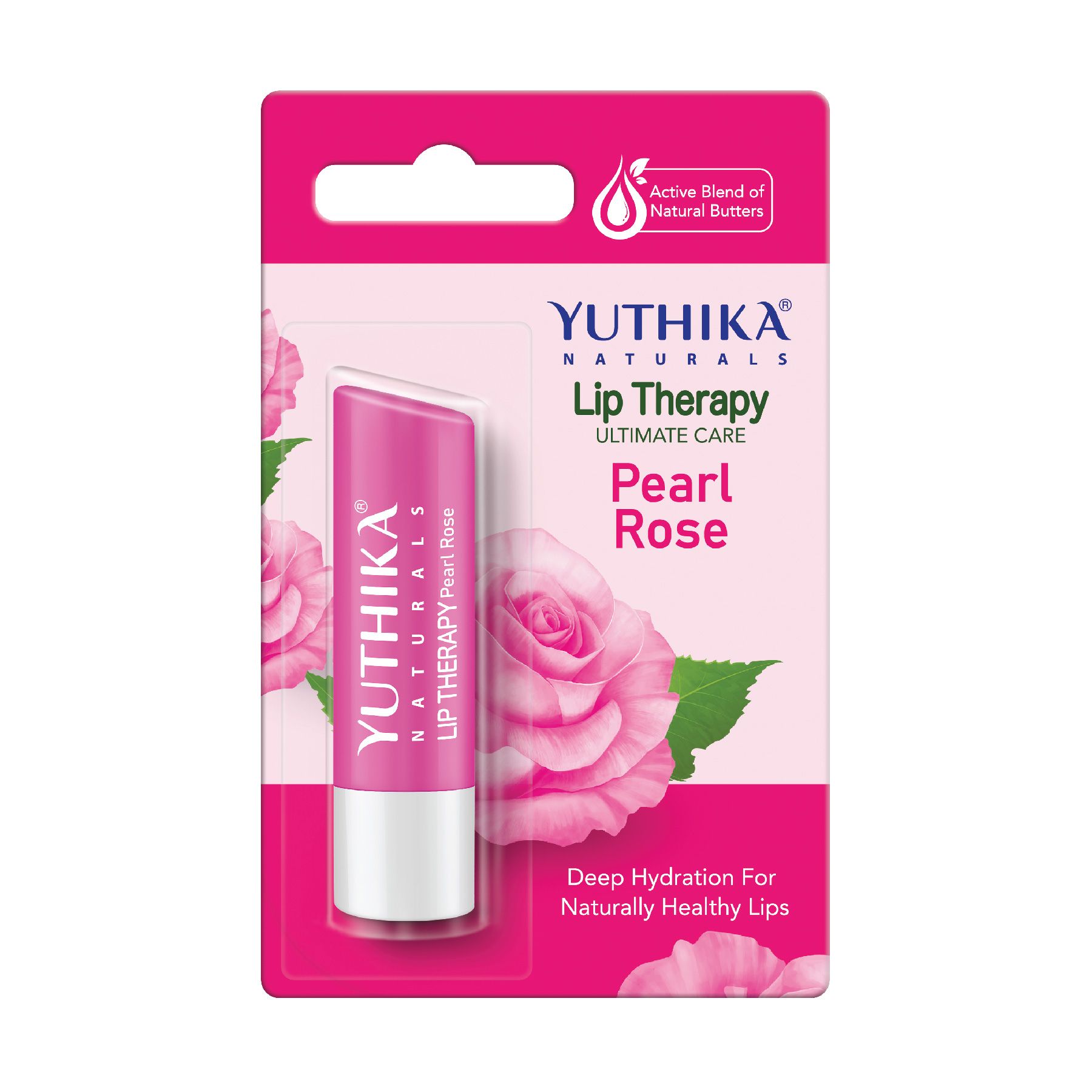 Yuthika Moisturizing Lip Balm – Pearl Rose 4.8G | Repairs Dry, Damaged Lips With Natural Oils | Hydrated & Smooth Lips | Glossy Finish