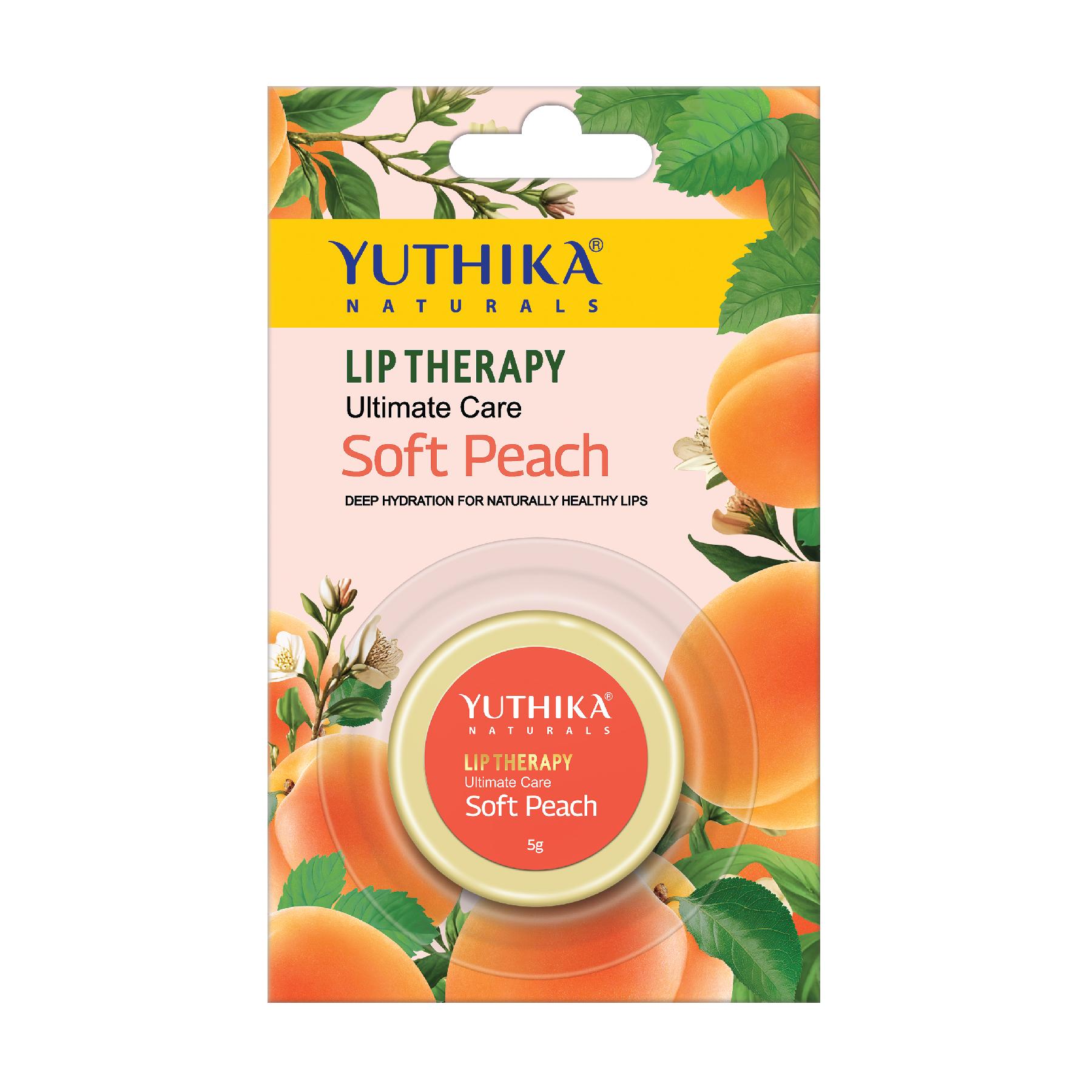 Yuthika Moisturizing Lip Balm – Soft Peach 5G | Repairs Dry, Damaged Lips With Natural Oils | Hydrated & Smooth Lips | Jar Pack