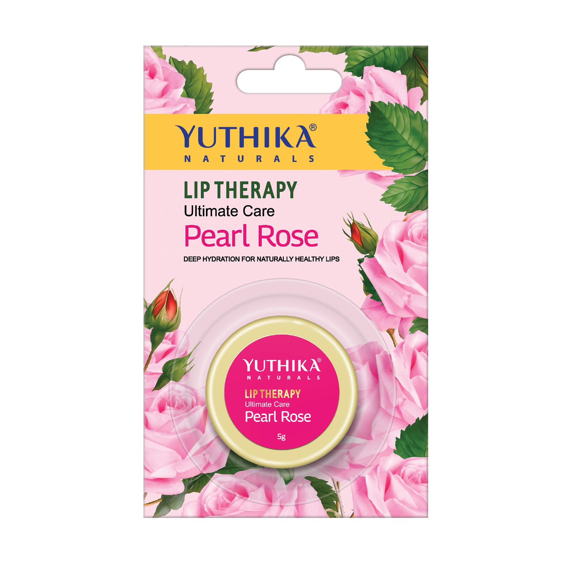 Yuthika Moisturizing Lip Balm – Pearl Rose 5G | Repairs Dry, Damaged Lips With Natural Oils | Hydrated & Smooth Lips | Jar Pack
