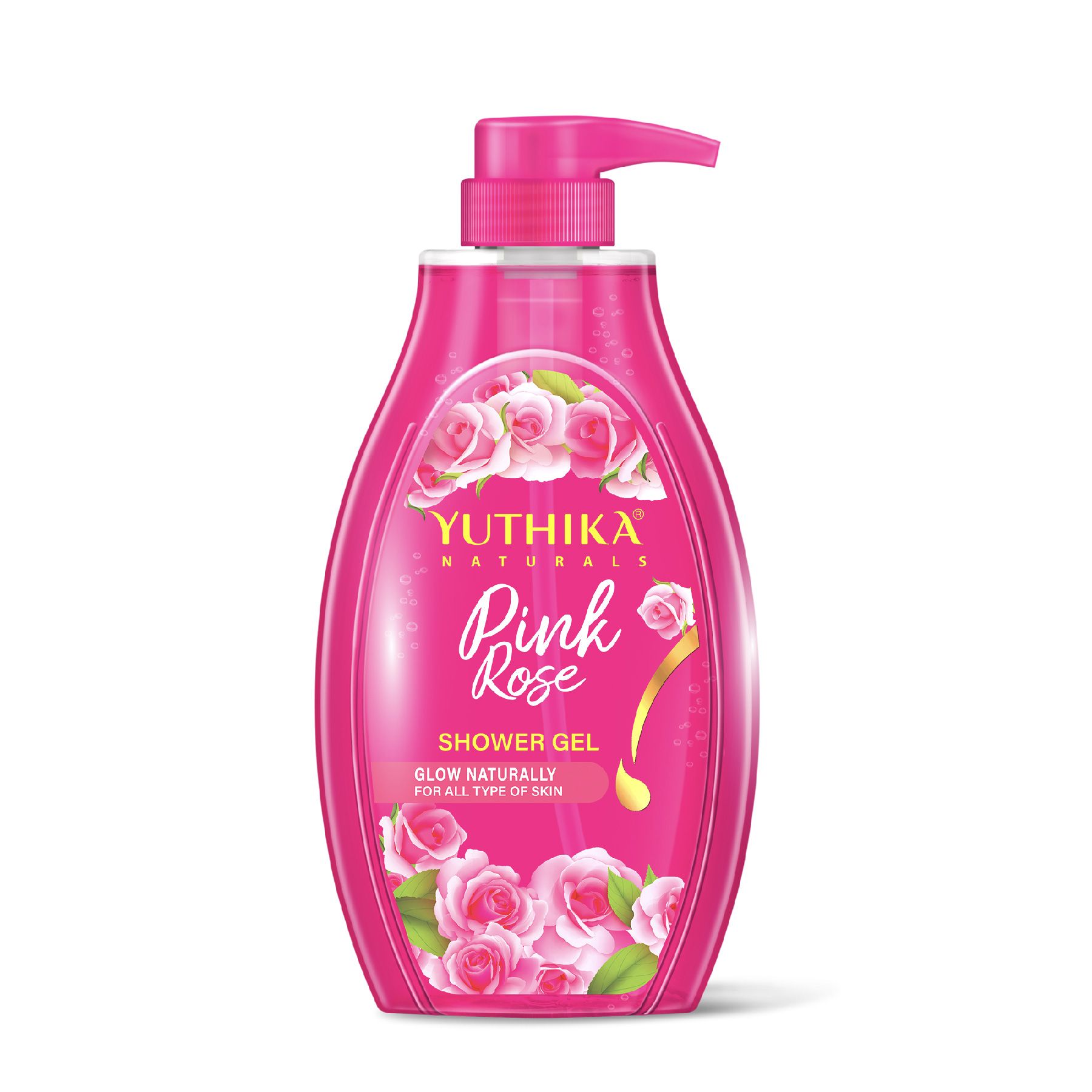 Yuthika Pink Rose Body Wash Shower Gel 750 Ml | Gentle Cleanser For Women & Men | Refreshing Fragrance | Suitable For All Skin Types | Daily Nourishing Bath Care