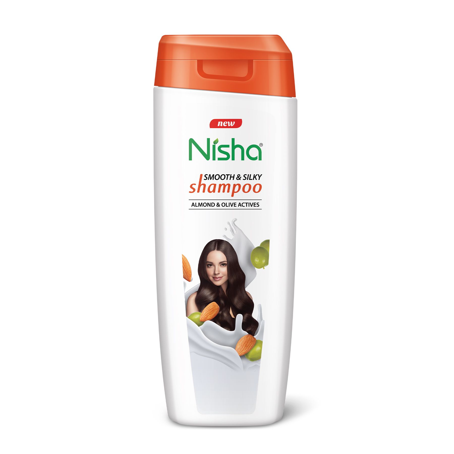 Nisha Almond And Olive Shampoo For Women & Men 340ML For Silky, Shiny And Smooth Hair, Prevents Damage & Split Ends, Deep Nourishment All Hair Types