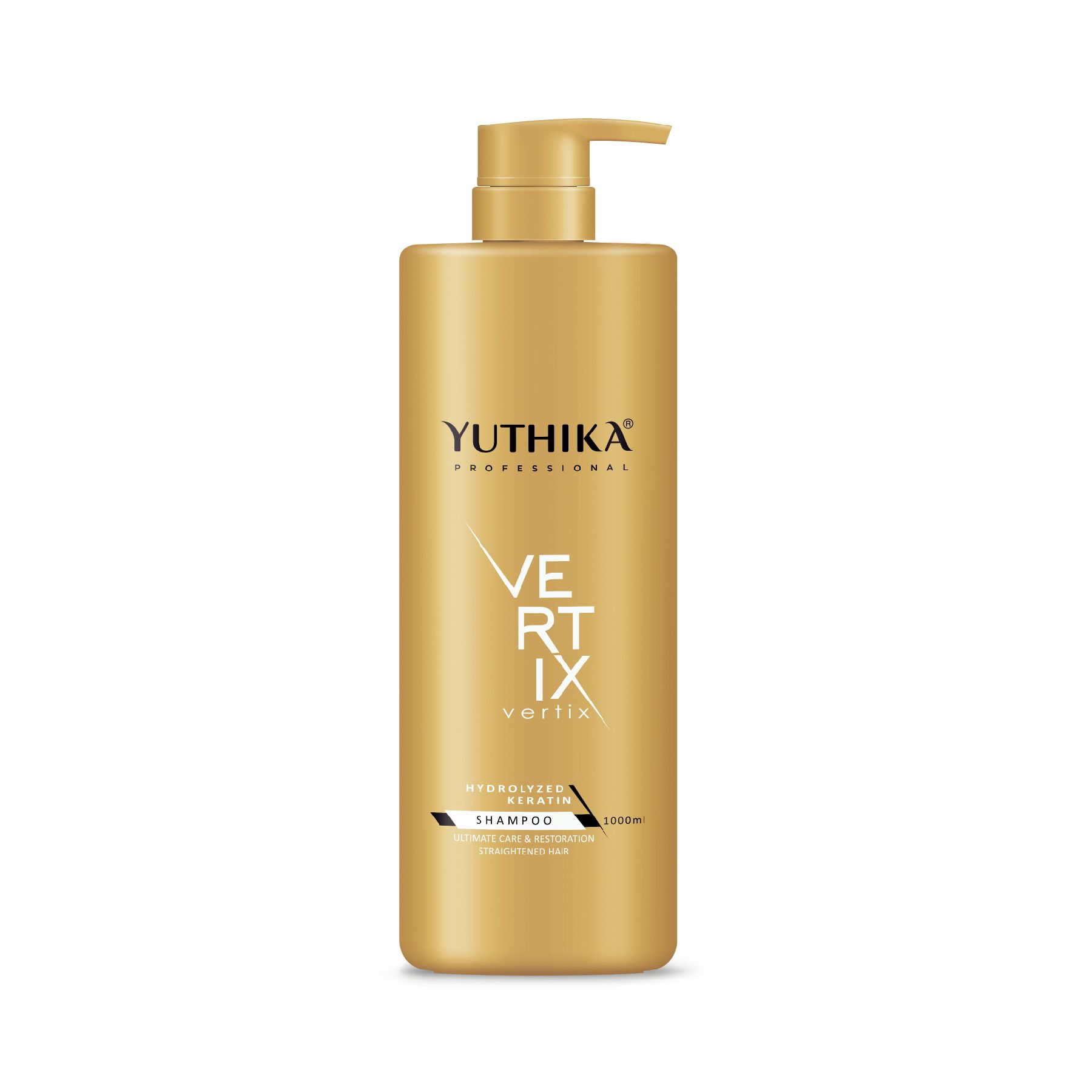 Yuthika Professional Vertix Hydrolyzed Keratin Shampoo Ultimate Care & Restoration 1000ML I Post Care Shampoo For Straightened Hair , Salon Like Smooth Hair