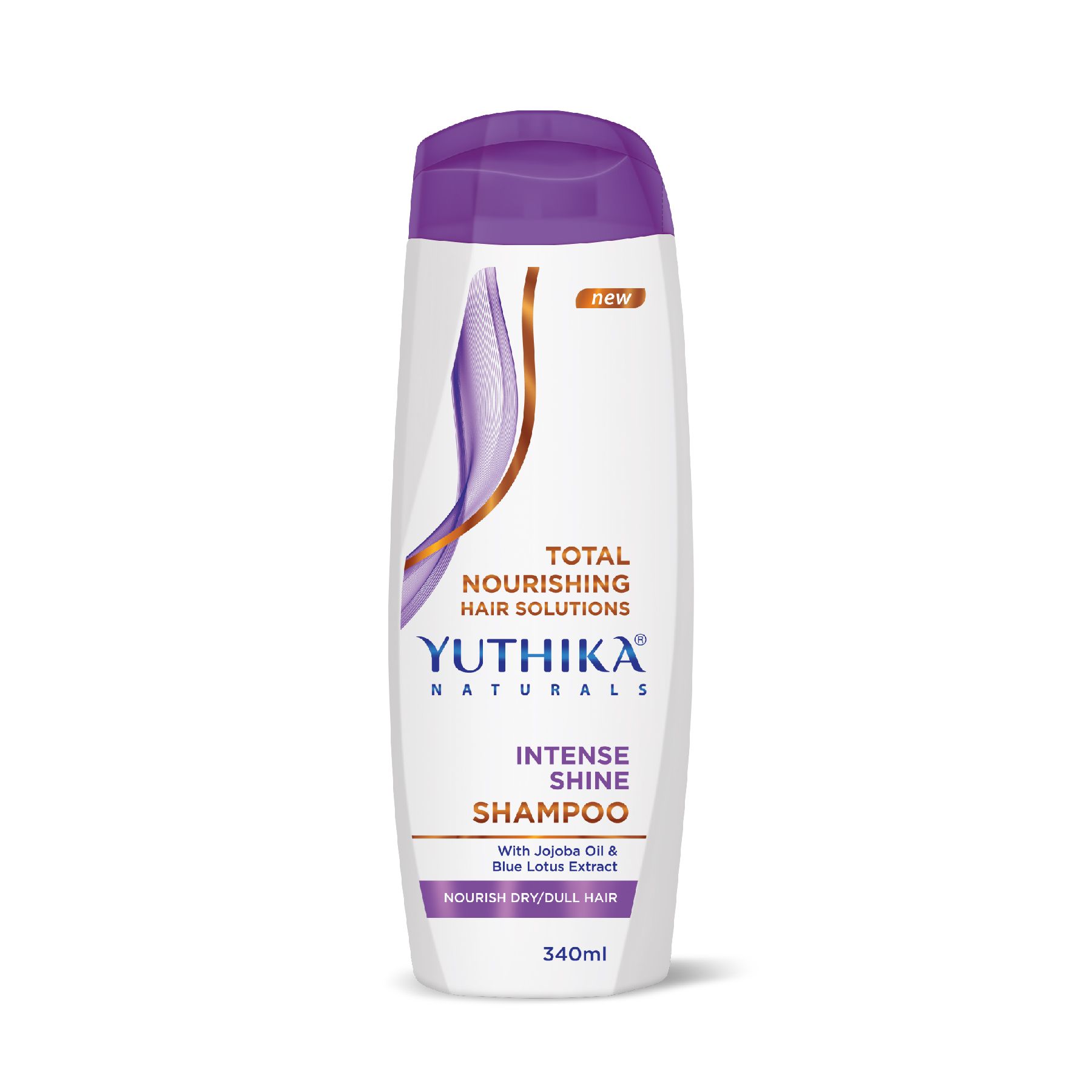 Yuthika Intense Shine Shampoo For Women & Men 340ML | Total Nourishing Hydrating Hair Shampoo For Dull, Dry & Frizzy Hair |INFUSED With Jojoba Oil & Blue Lotus Extract
