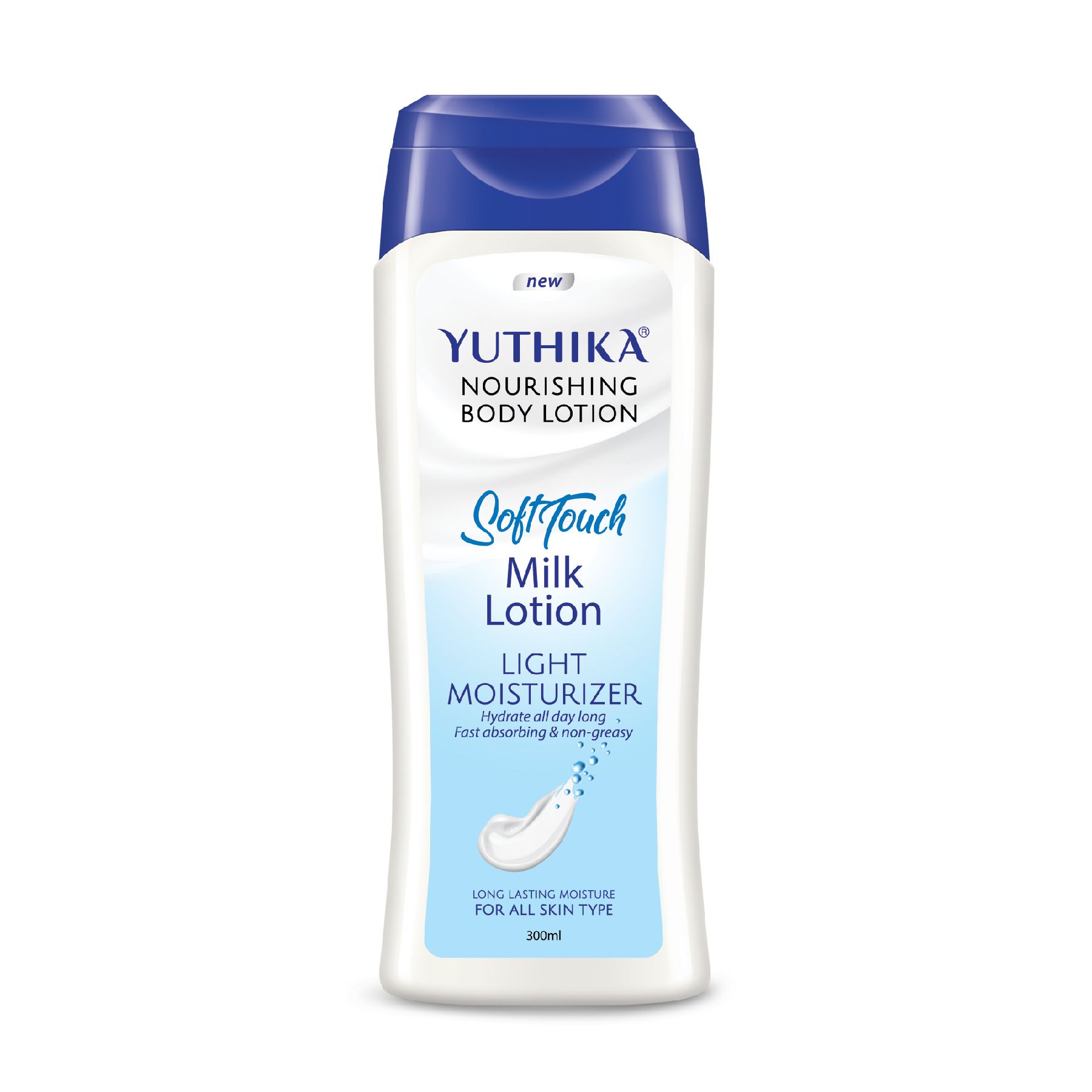 Yuthika Soft Touch Milk Body Lotion For Women & Men 300ML, Hydrating, Fast Absorbing, Non-greasy Lotion For Soft, Smooth Skin, All Skin Types